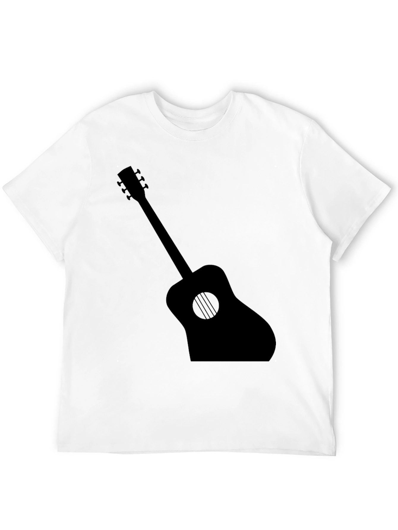 Guitar Silhouette Graphic Tee - Black