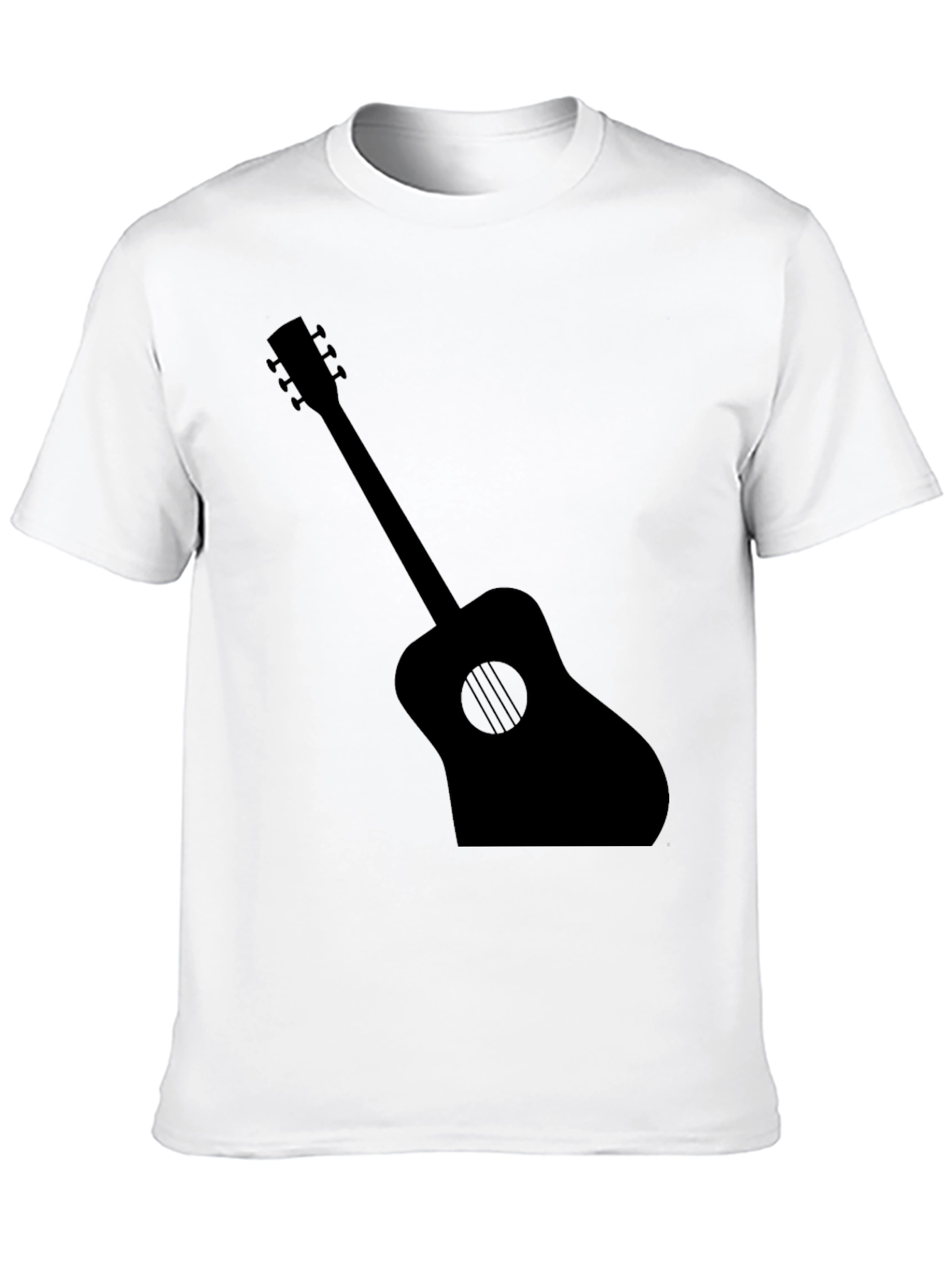 Guitar Silhouette Graphic Tee - Black