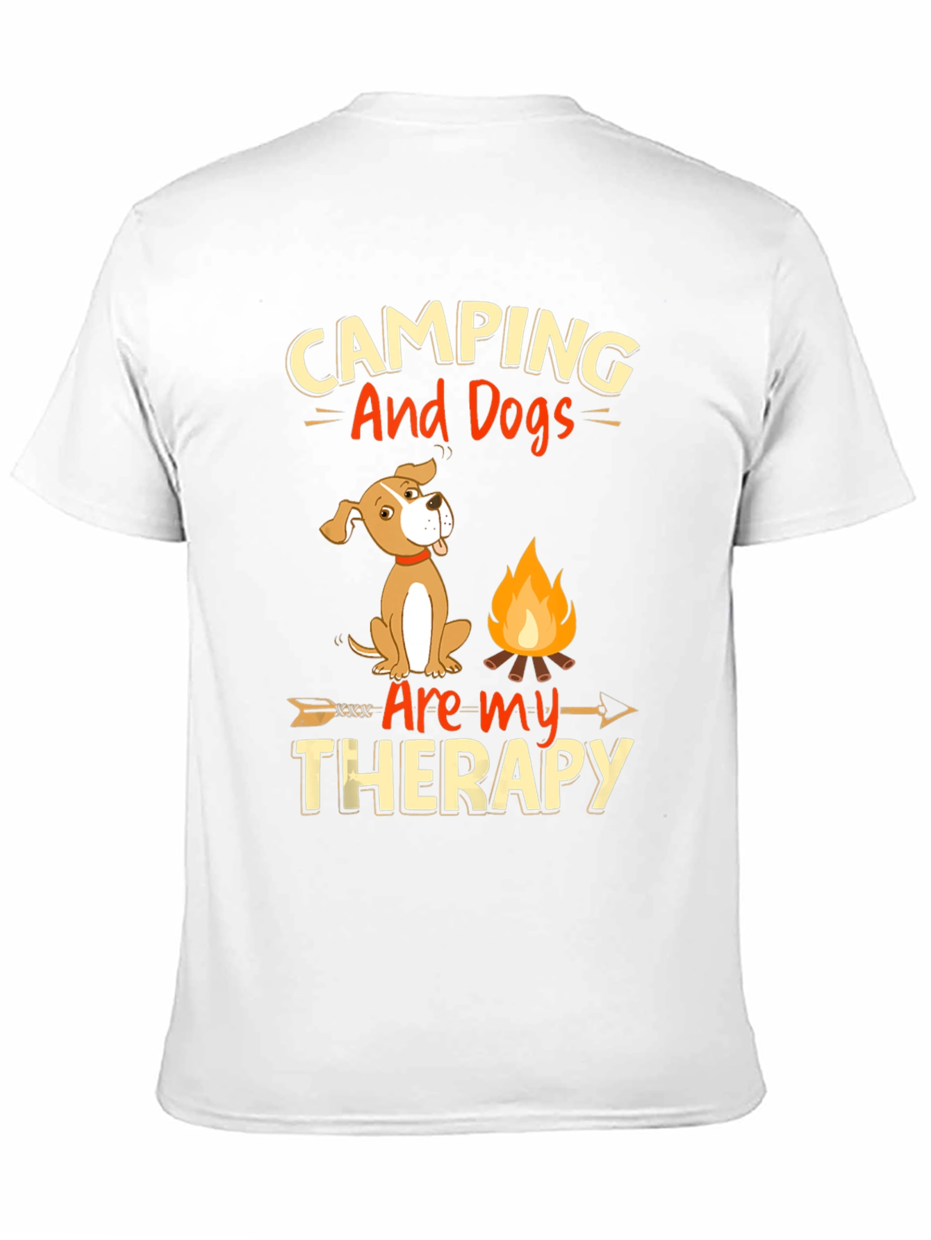 Camping and Dogs Therapy Graphic Tee