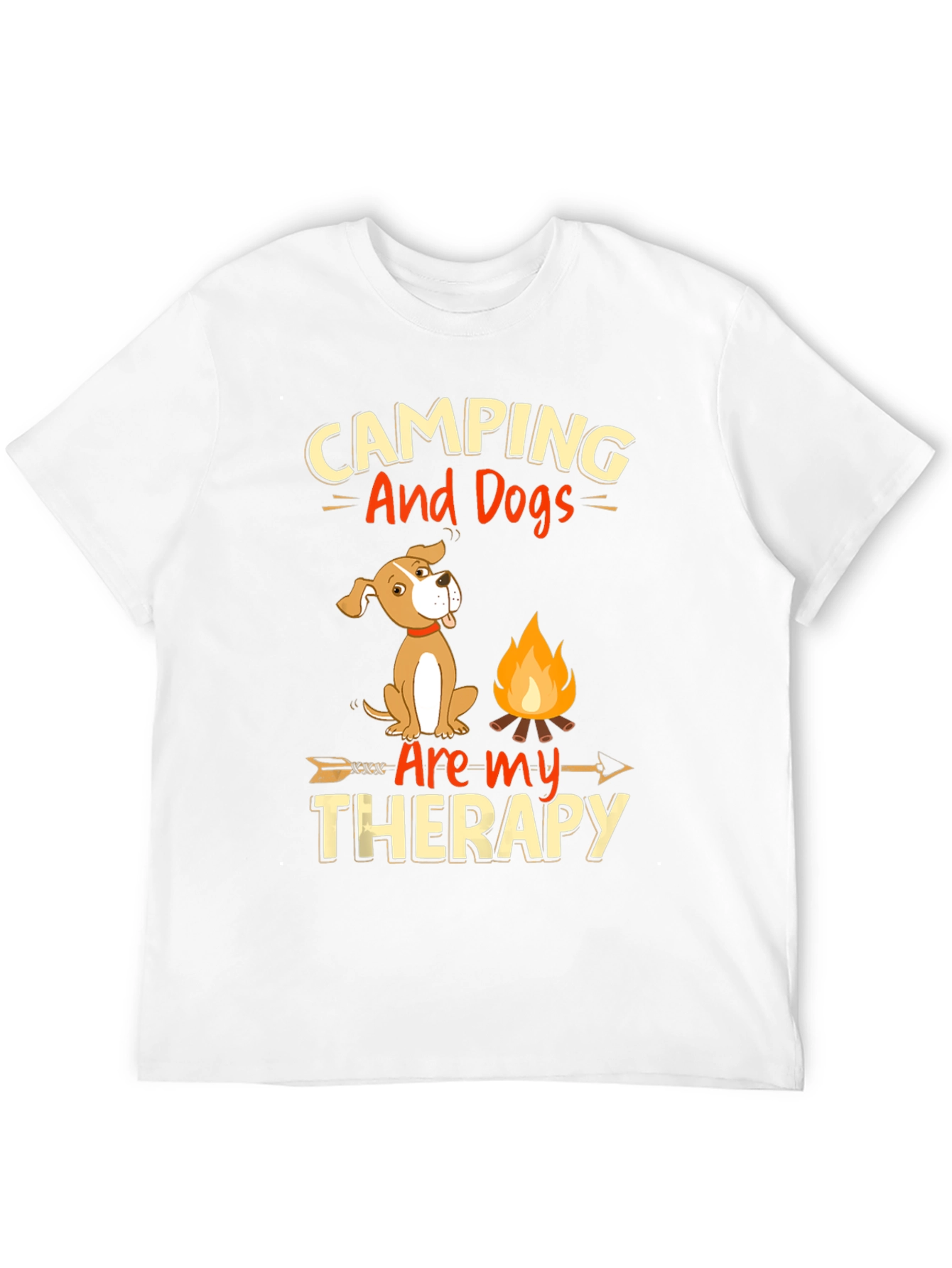 Camping and Dogs Therapy Graphic Tee