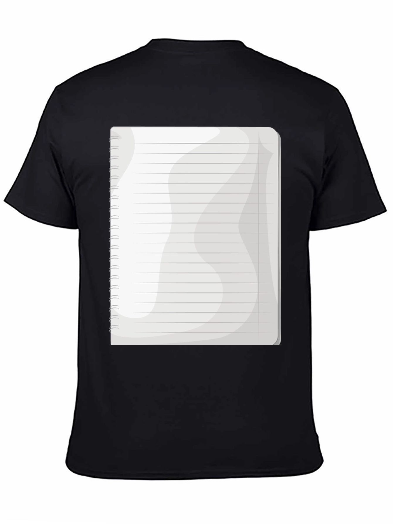 Notebook Graphic Tee - Black Cotton Casual T-Shirt