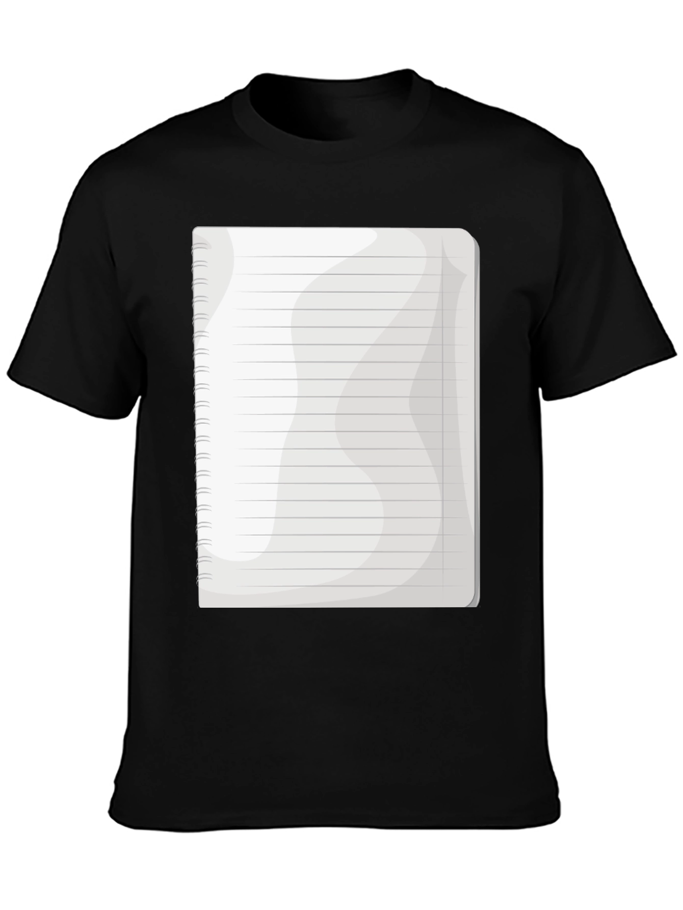 Notebook Graphic Tee - Black Cotton Casual T-Shirt