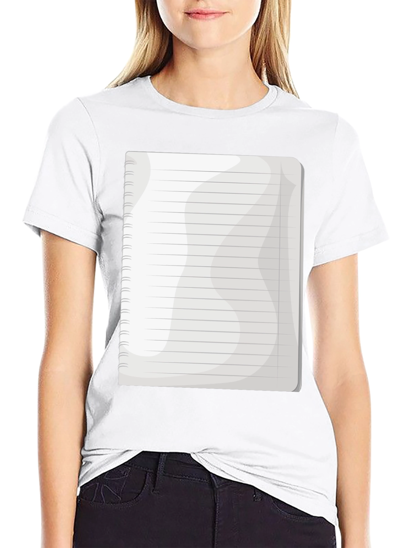 Notebook Graphic Tee - Black Cotton Casual T-Shirt