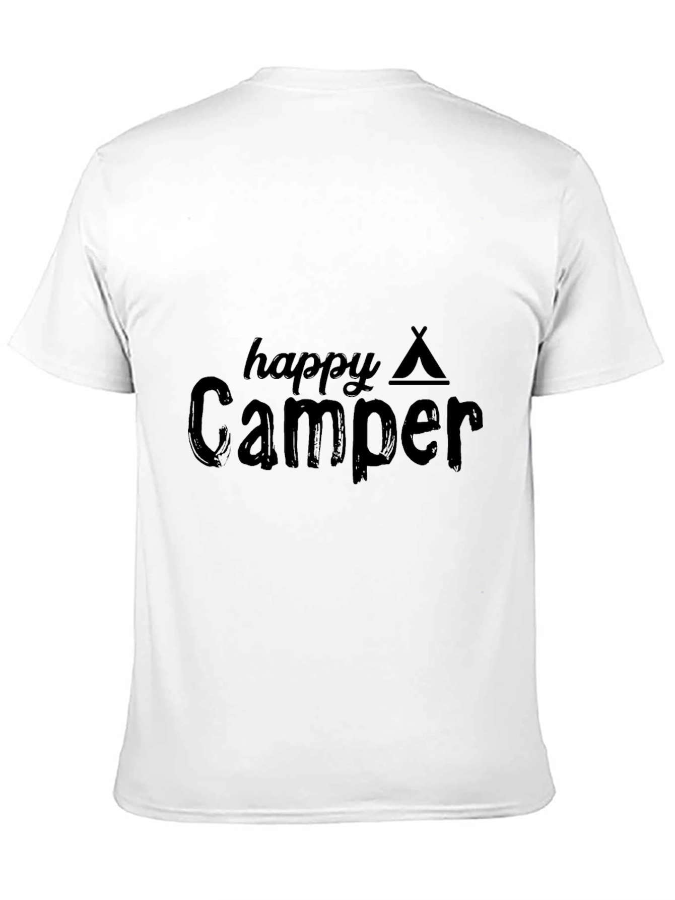 Happy Camper T-Shirt - Black Camping Tee