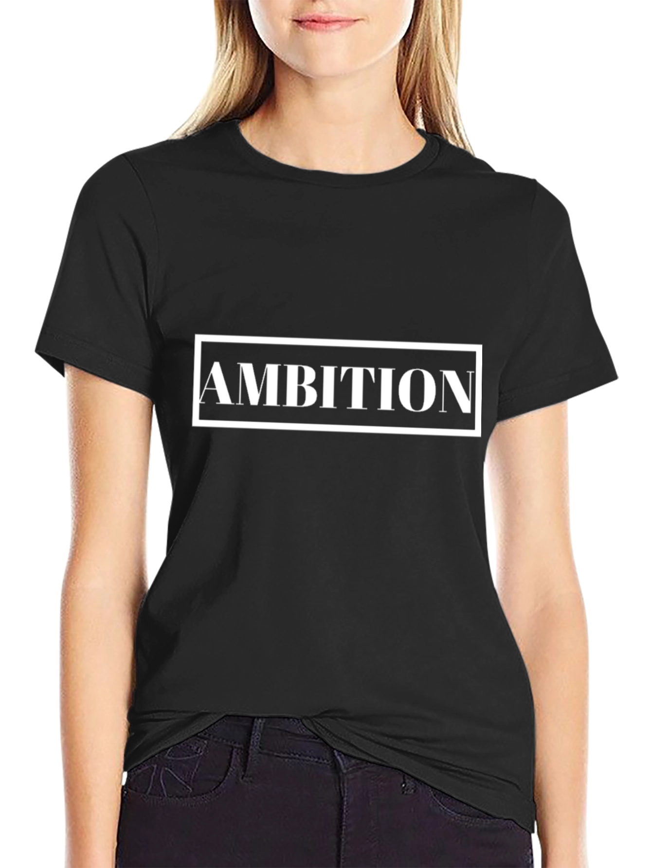 Ambition Graphic Tee - Stylish Black T-Shirt