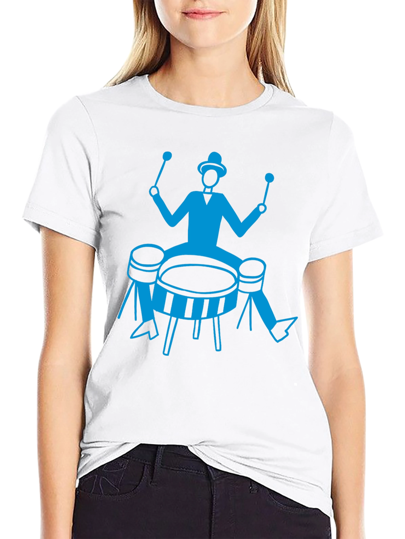 Drummer Graphic Tee - Cool Music Shirt