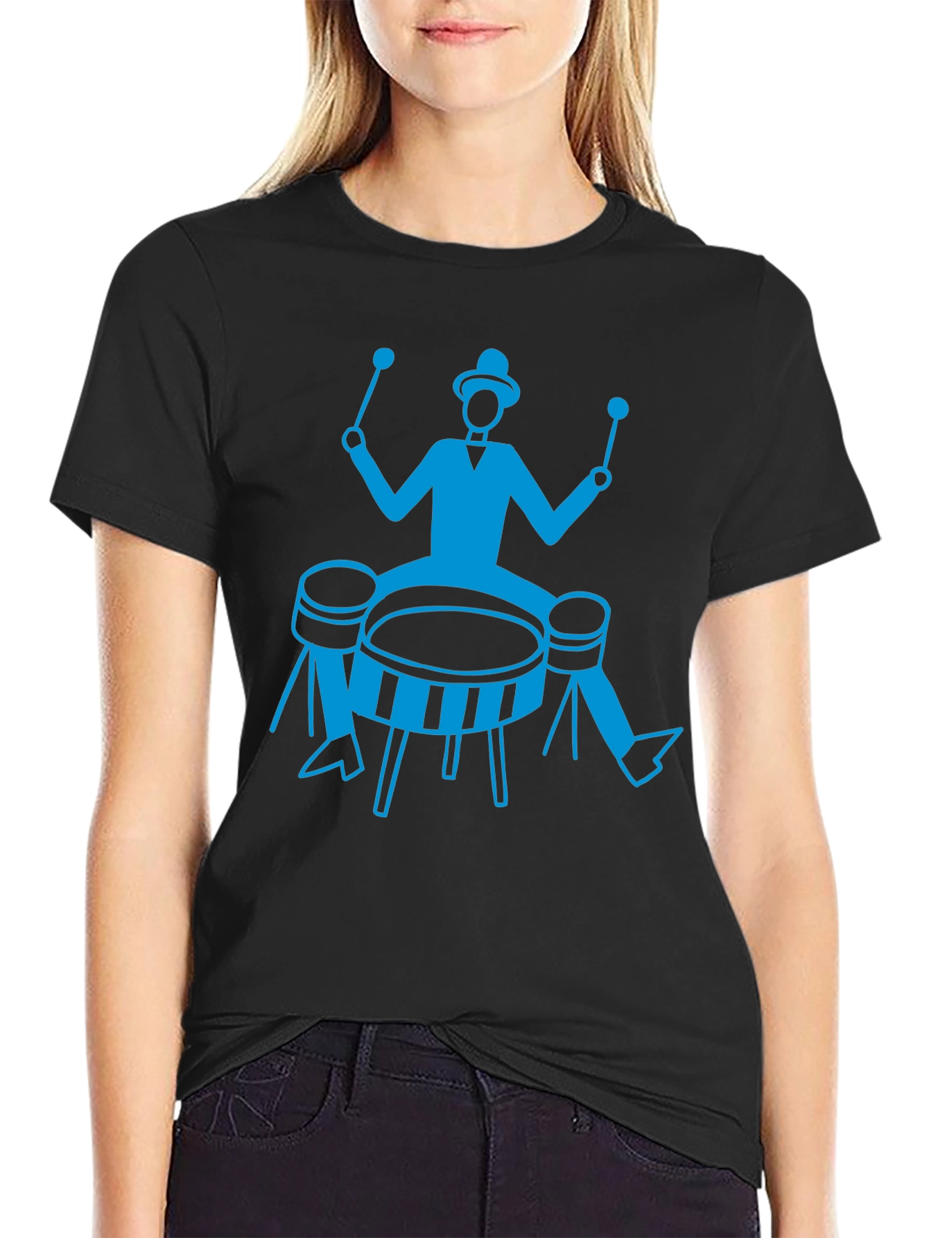 Drummer Graphic Tee - Cool Music Shirt