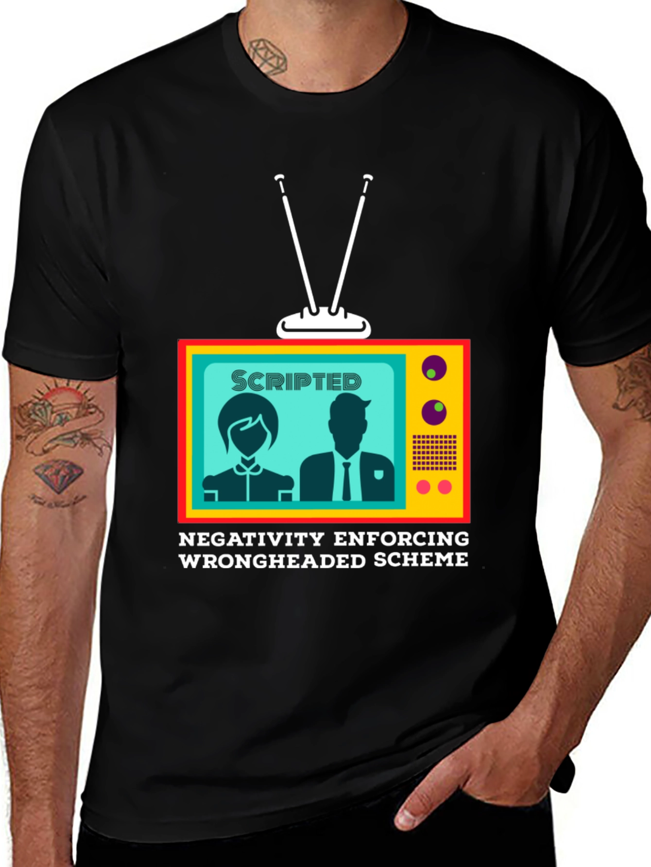Scripted Negativity T-Shirt: Conspiracy Theory Tee