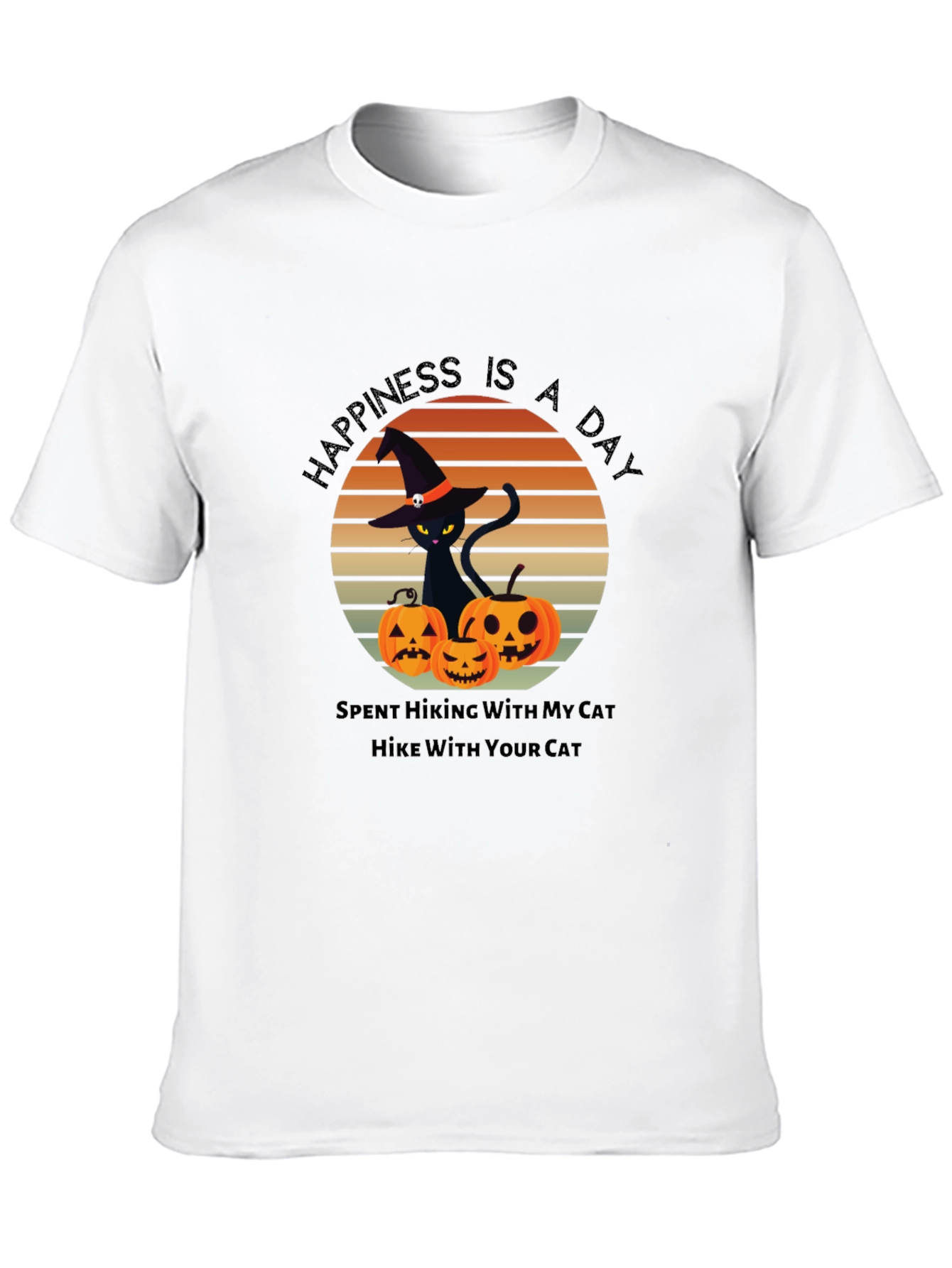 Halloween Cat Hiking T-Shirt - Hike With Your Cat