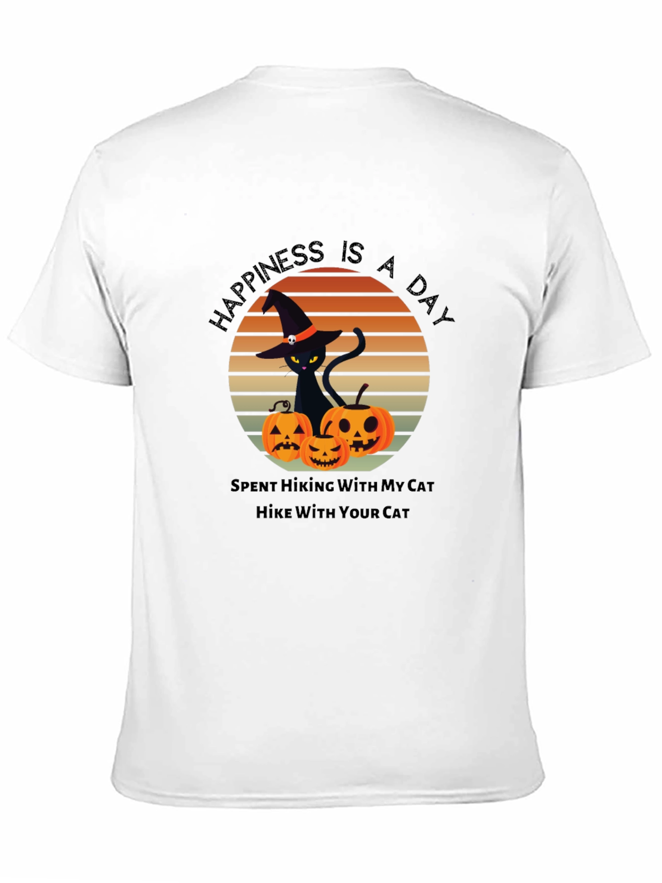 Halloween Cat Hiking T-Shirt - Hike With Your Cat