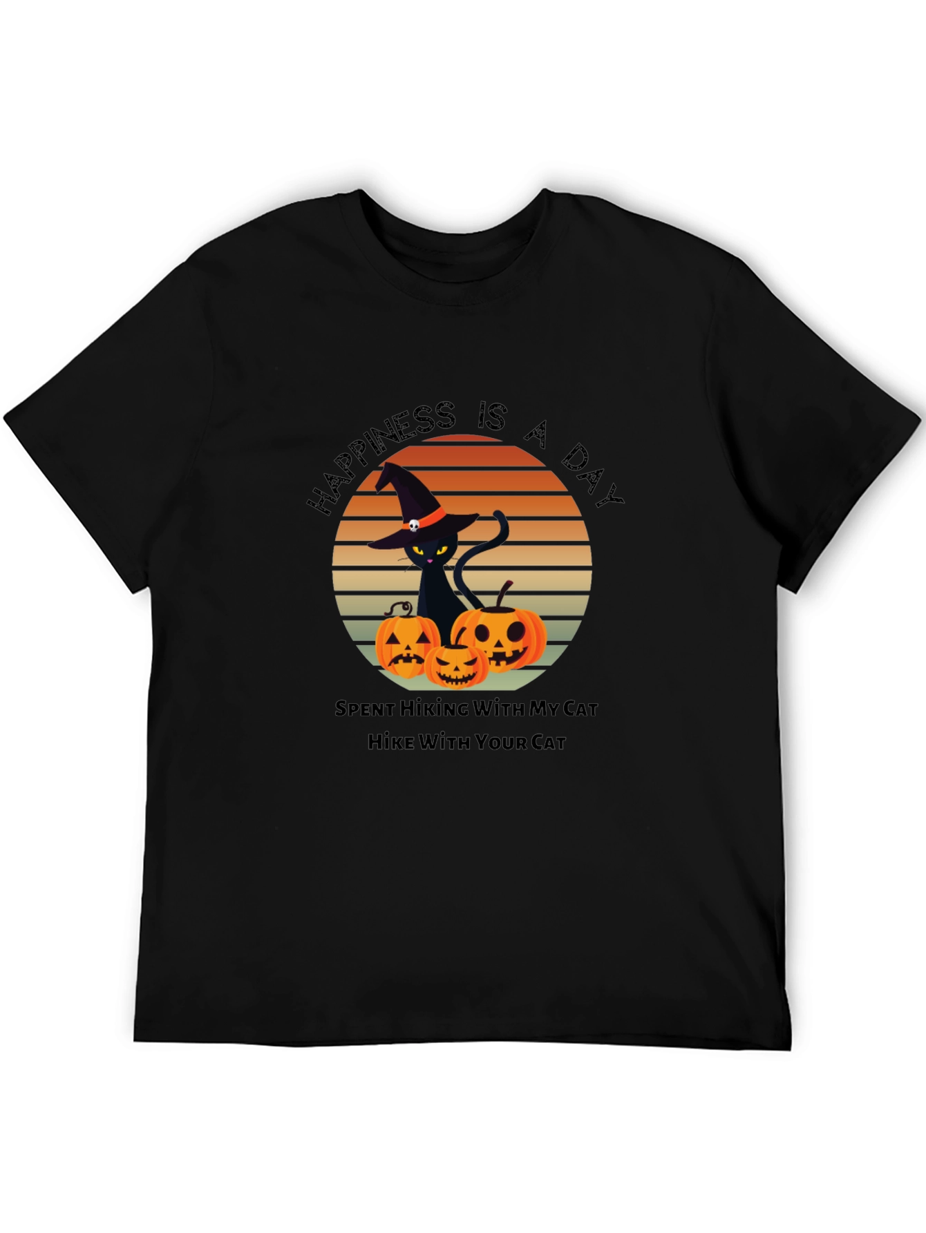Halloween Cat Hiking T-Shirt - Hike With Your Cat