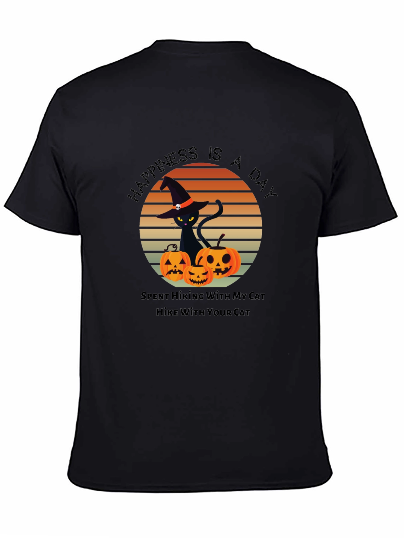 Halloween Cat Hiking T-Shirt - Hike With Your Cat