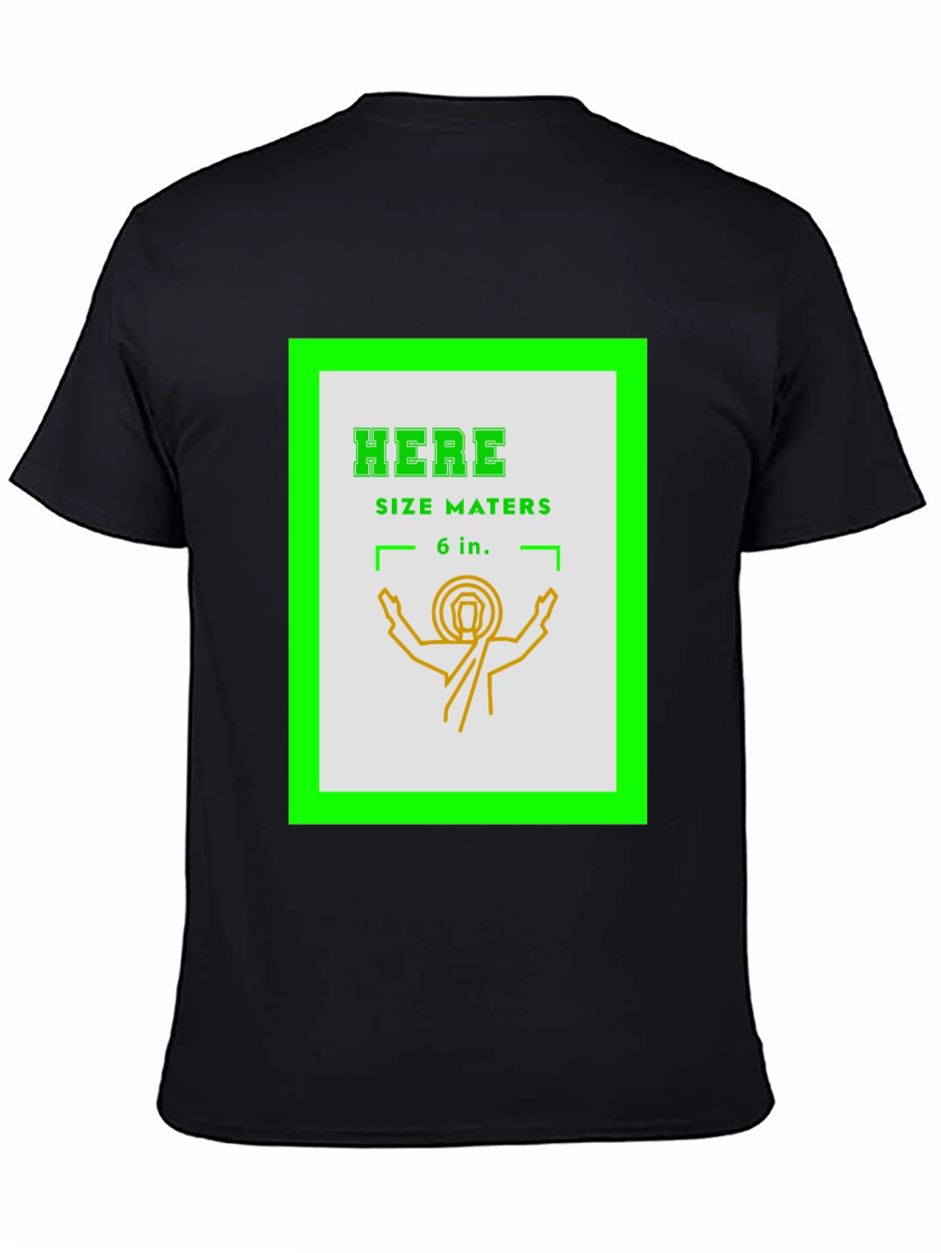 Here Size Maters T-Shirt Funny Graphic Tee