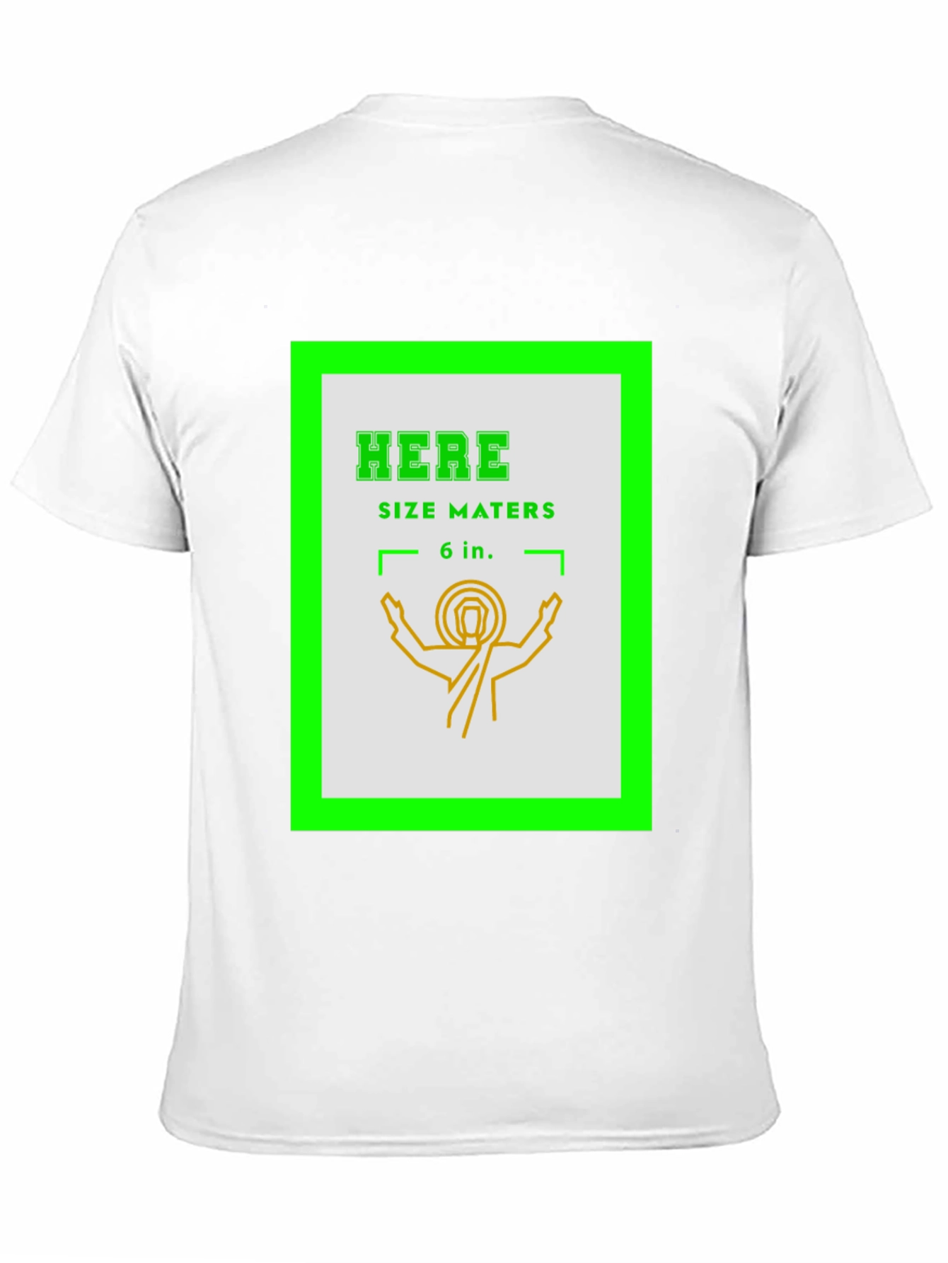 Here Size Maters T-Shirt Funny Graphic Tee