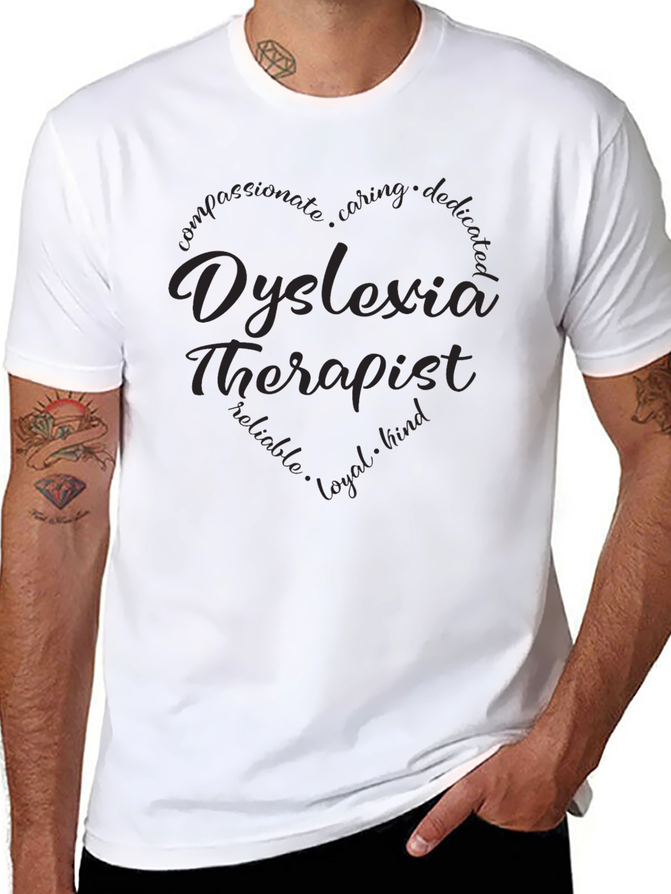 Dyslexia Therapist Heart T-Shirt