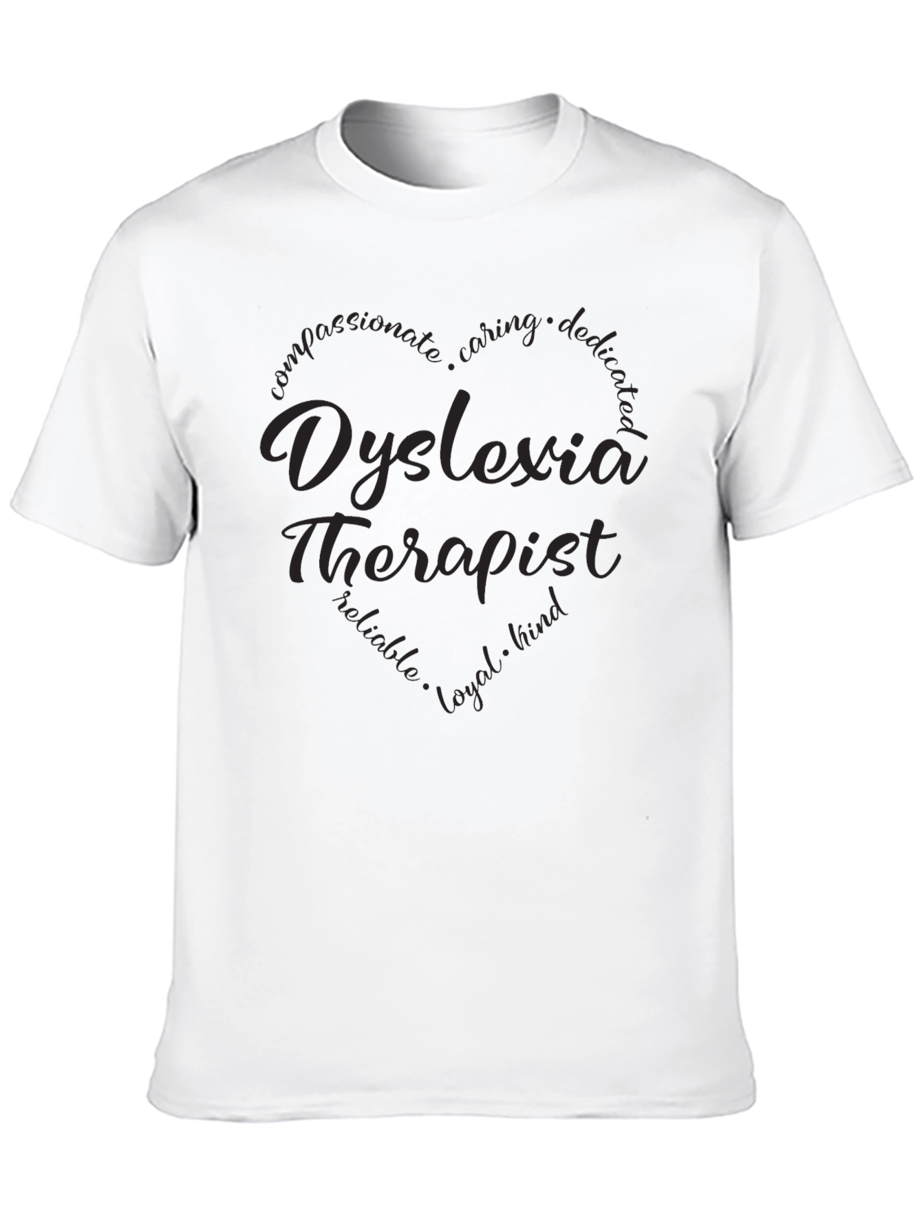 Dyslexia Therapist Heart T-Shirt