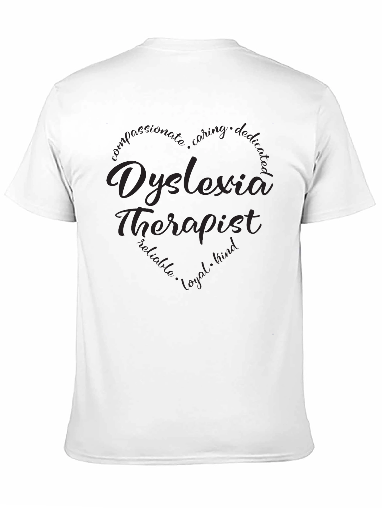 Dyslexia Therapist Heart T-Shirt