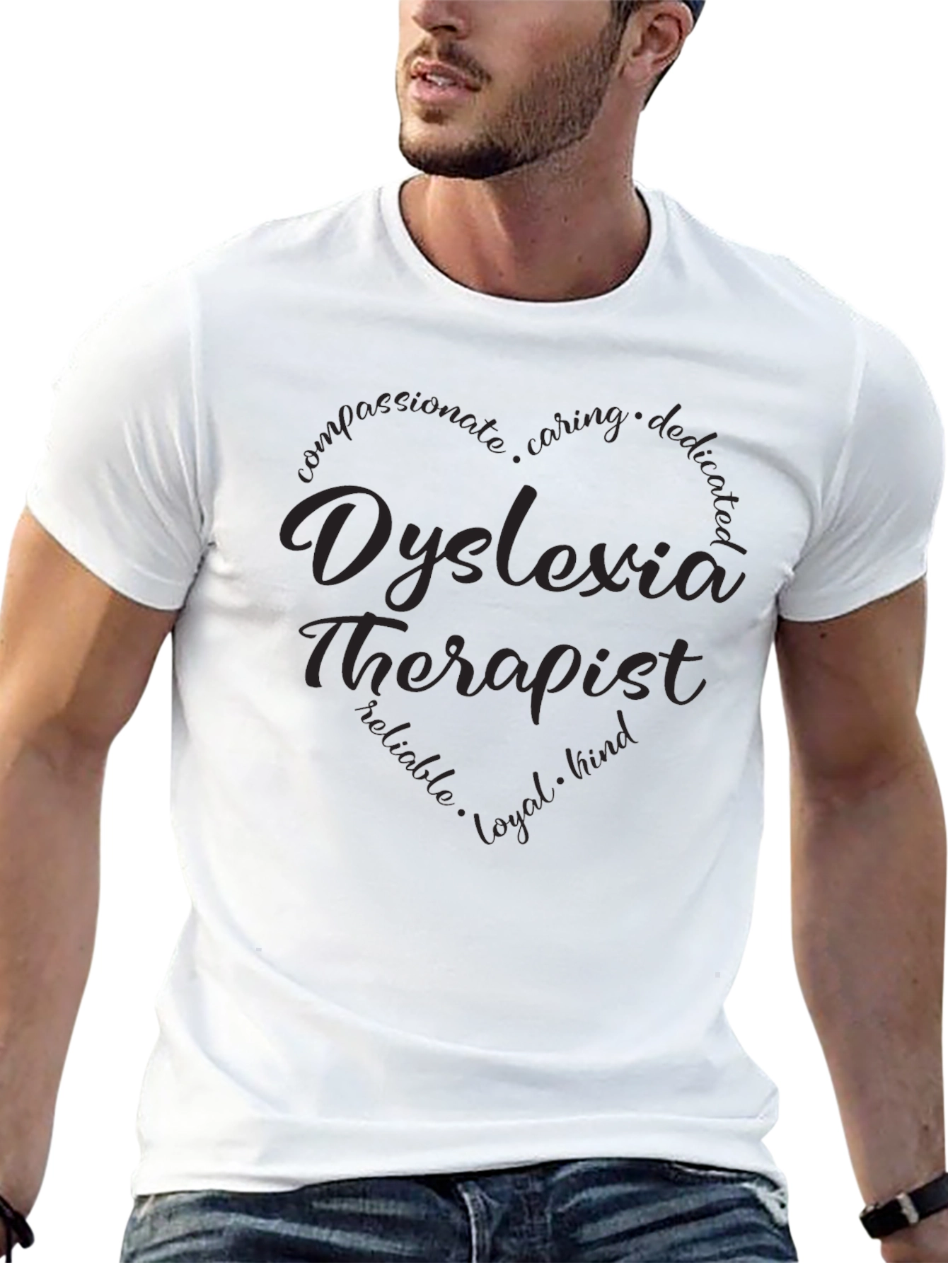 Dyslexia Therapist Heart T-Shirt