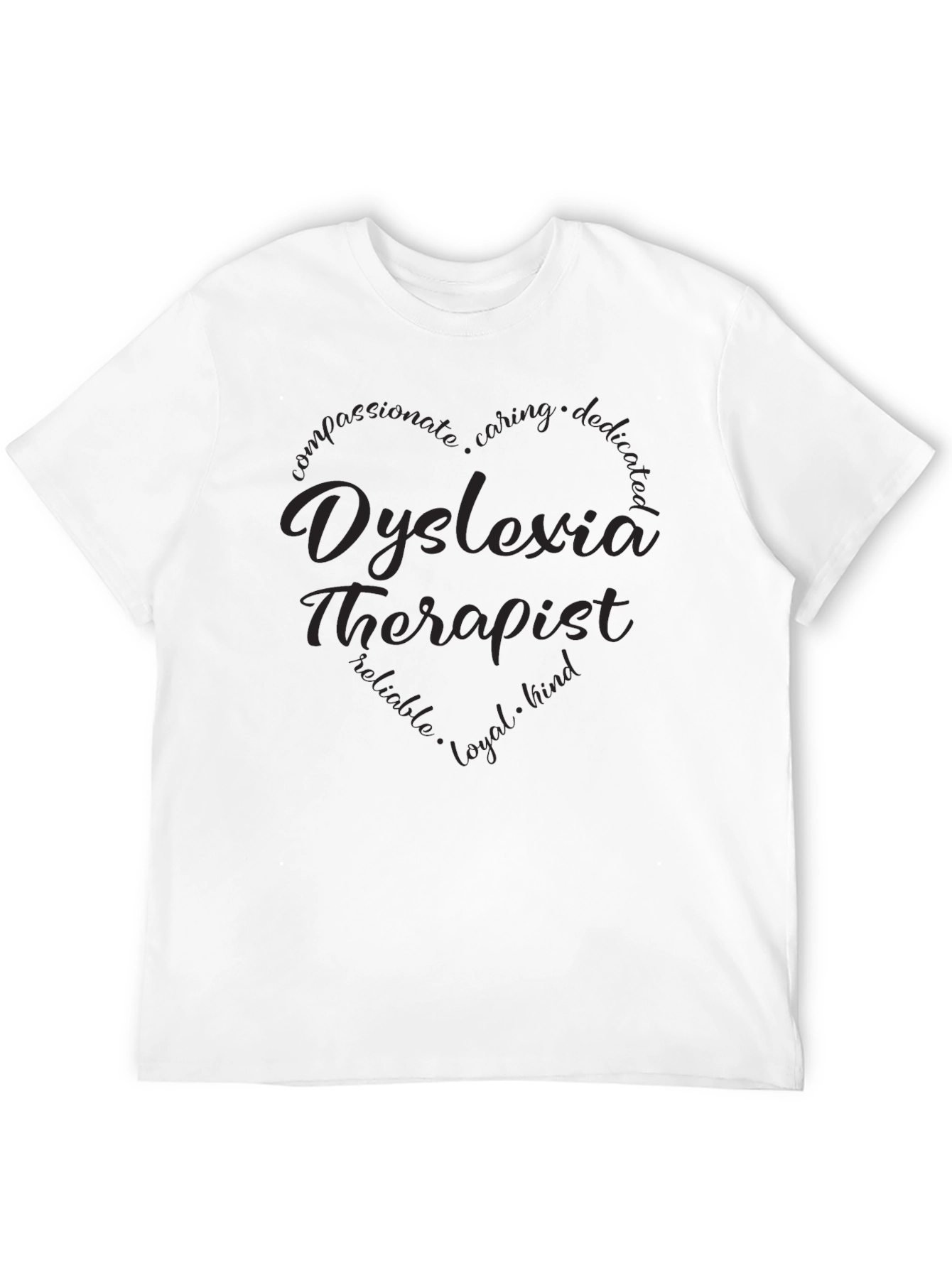 Dyslexia Therapist Heart T-Shirt