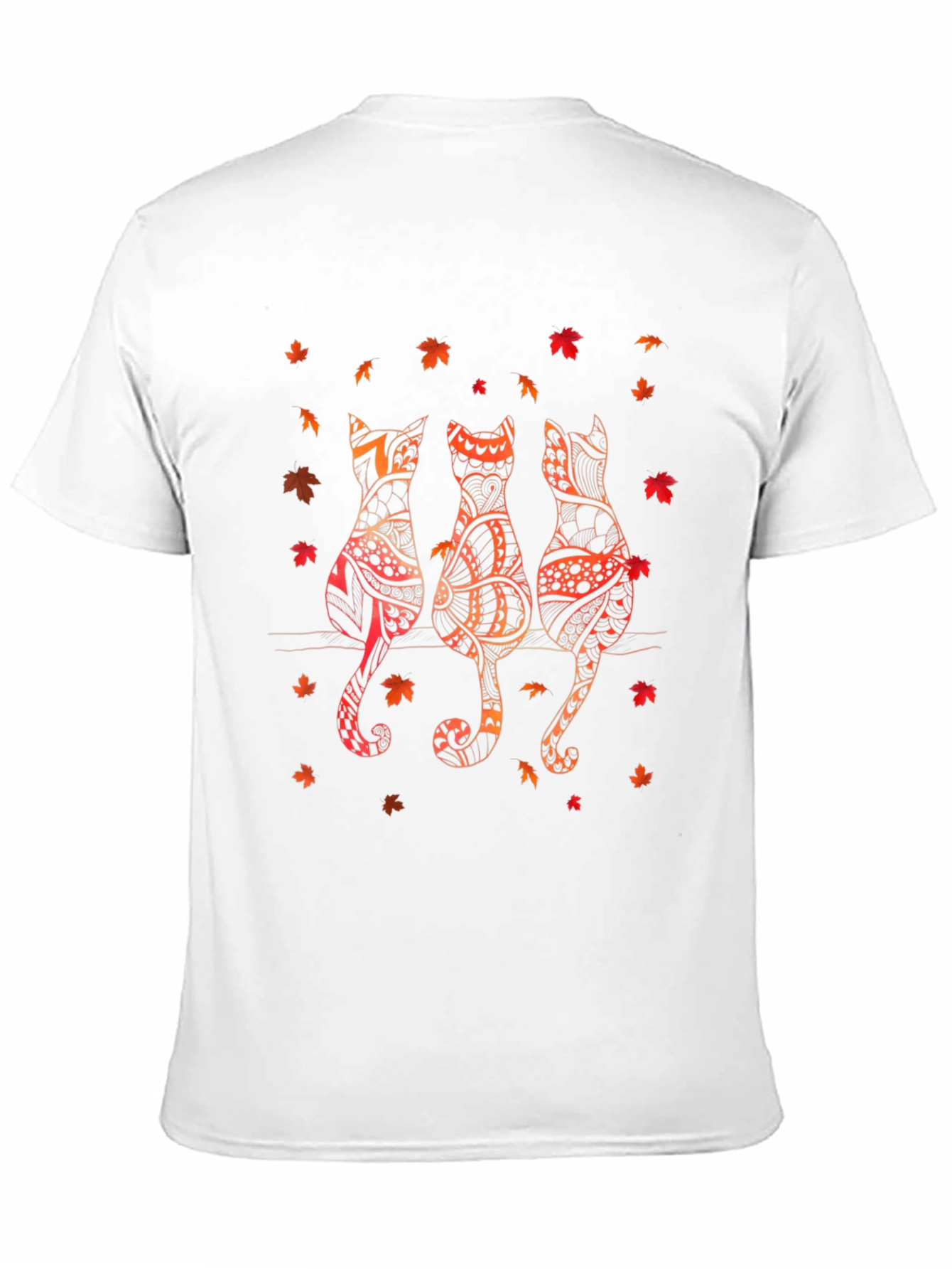 Fall Cats Graphic Tee - Autumn Style