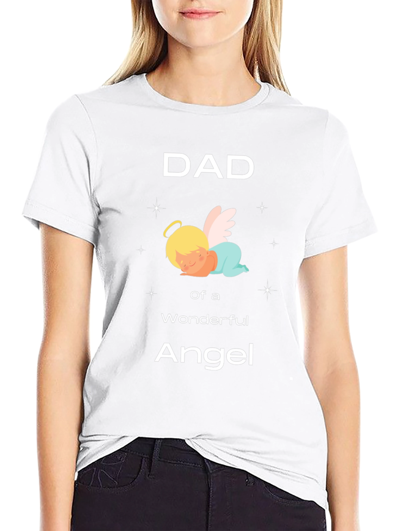 Dad of an Angel T-Shirt Black