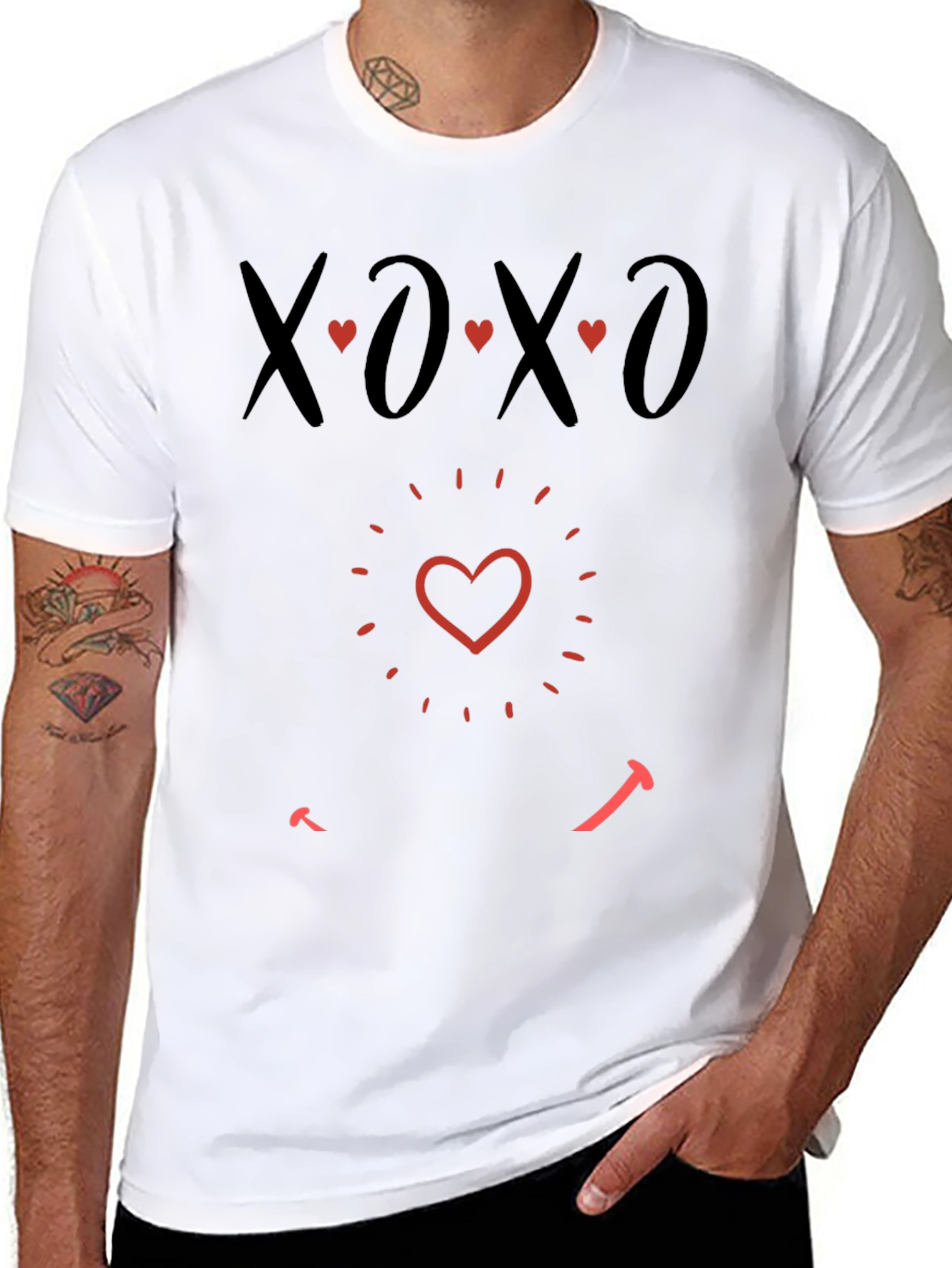 XOXO Heart Graphic Tee - Valentines Day T-Shirt