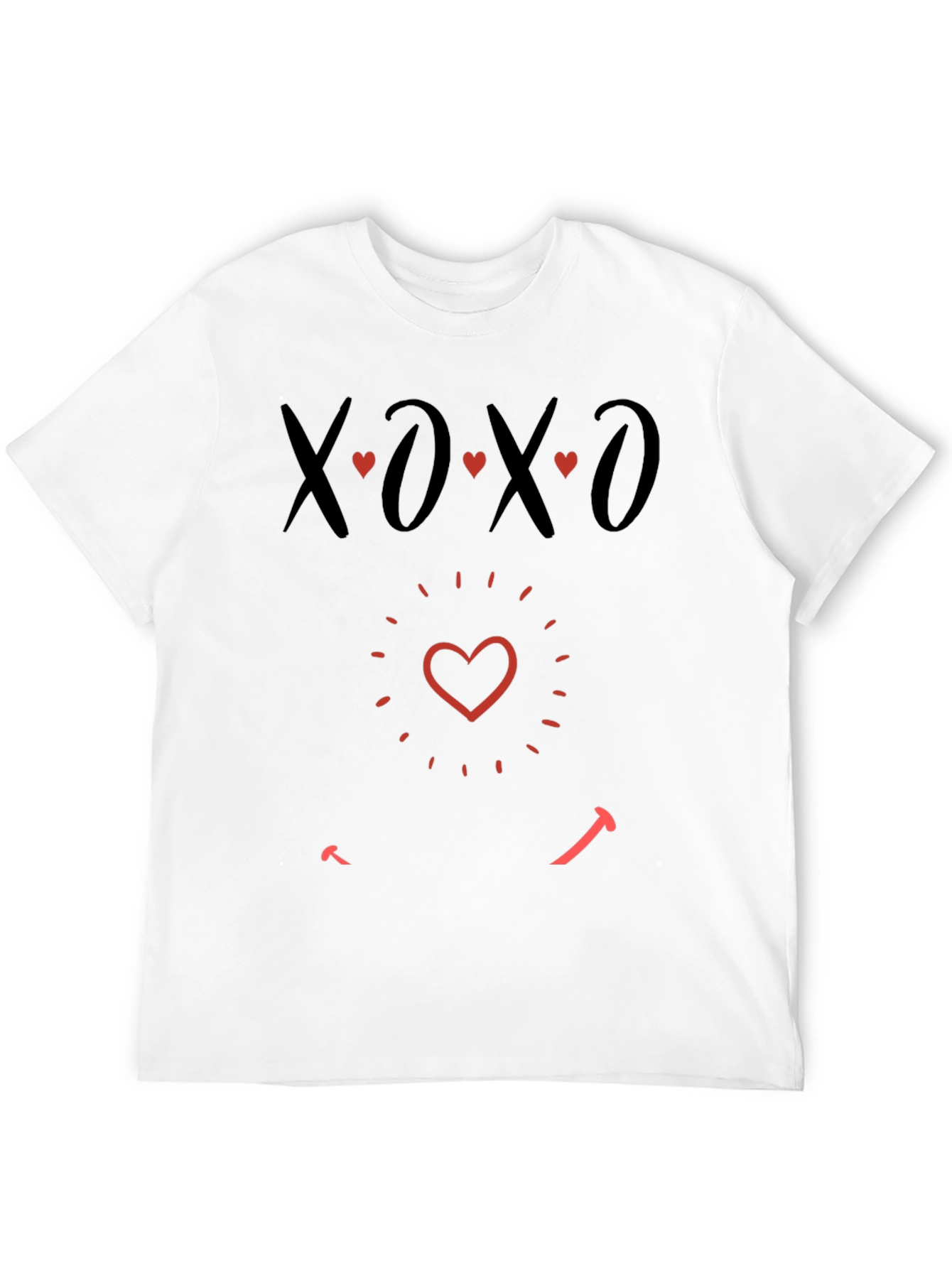 XOXO Heart Graphic Tee - Valentines Day T-Shirt