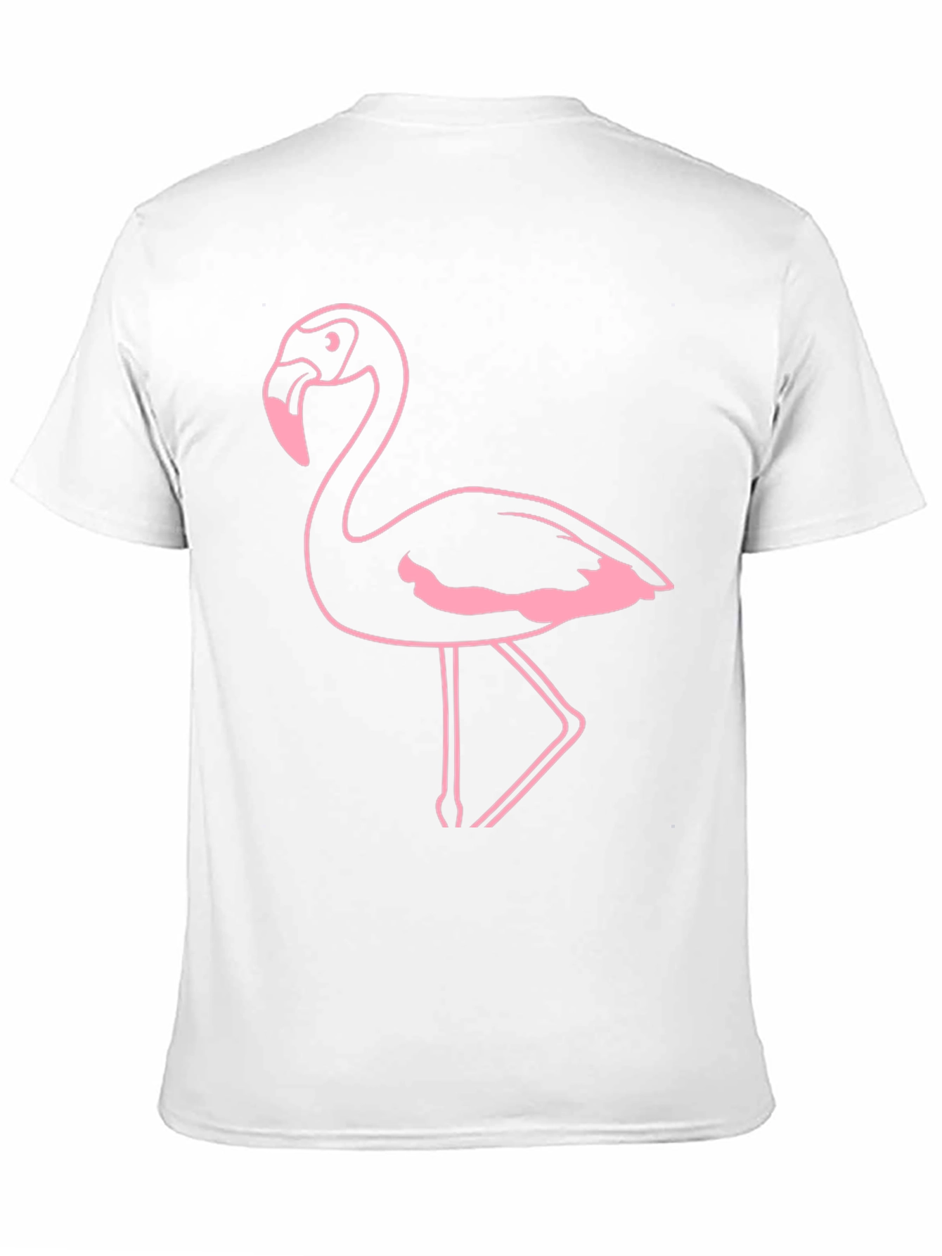 Flamingo Graphic Tee - Black Cotton Casual Shirt