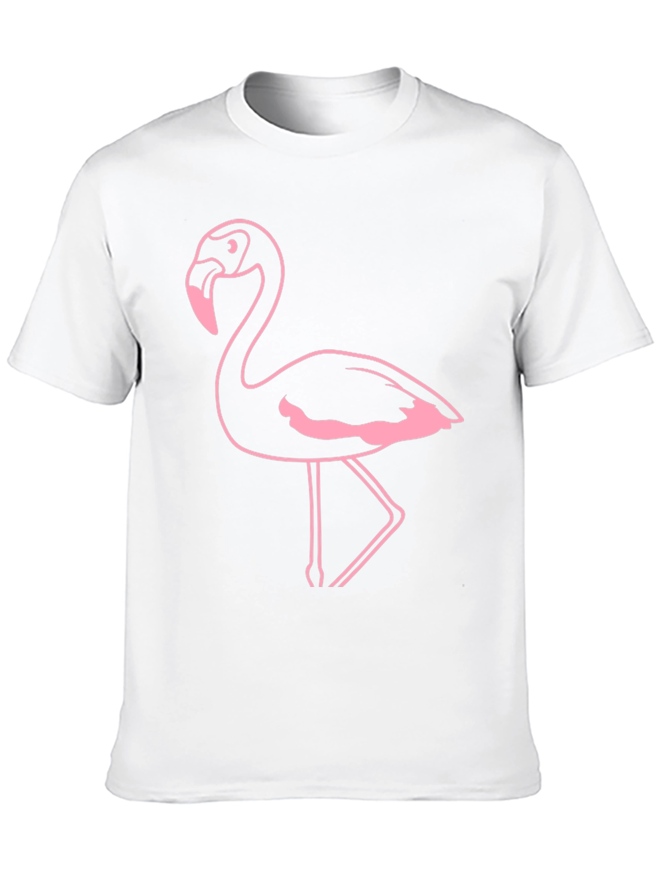 Flamingo Graphic Tee - Black Cotton Casual Shirt