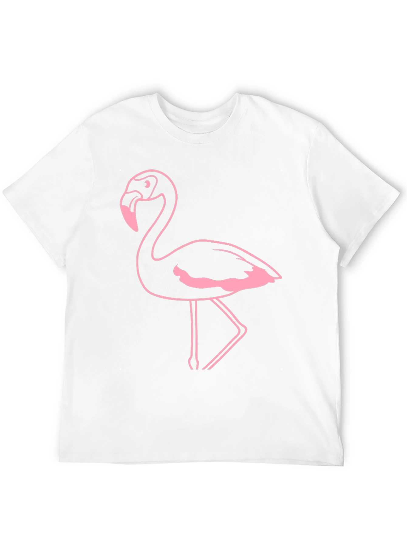 Flamingo Graphic Tee - Black Cotton Casual Shirt