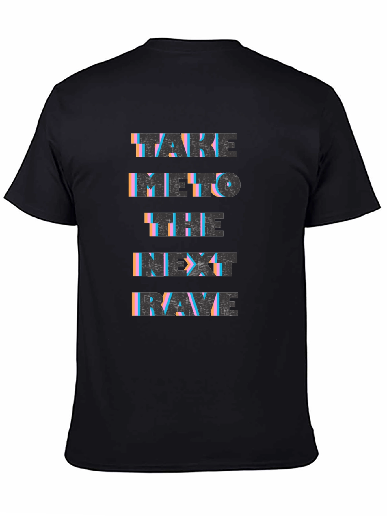 Take Me to the Next Rave Black Graphic Tee