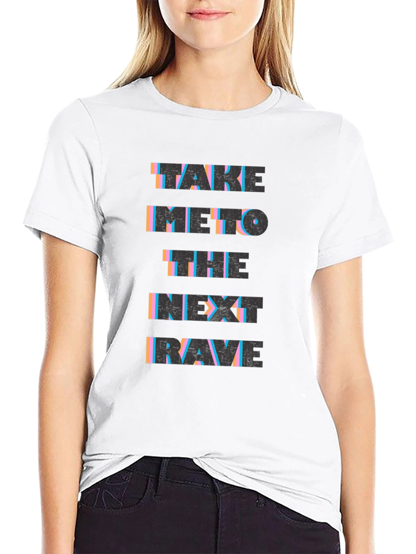 Take Me to the Next Rave Black Graphic Tee