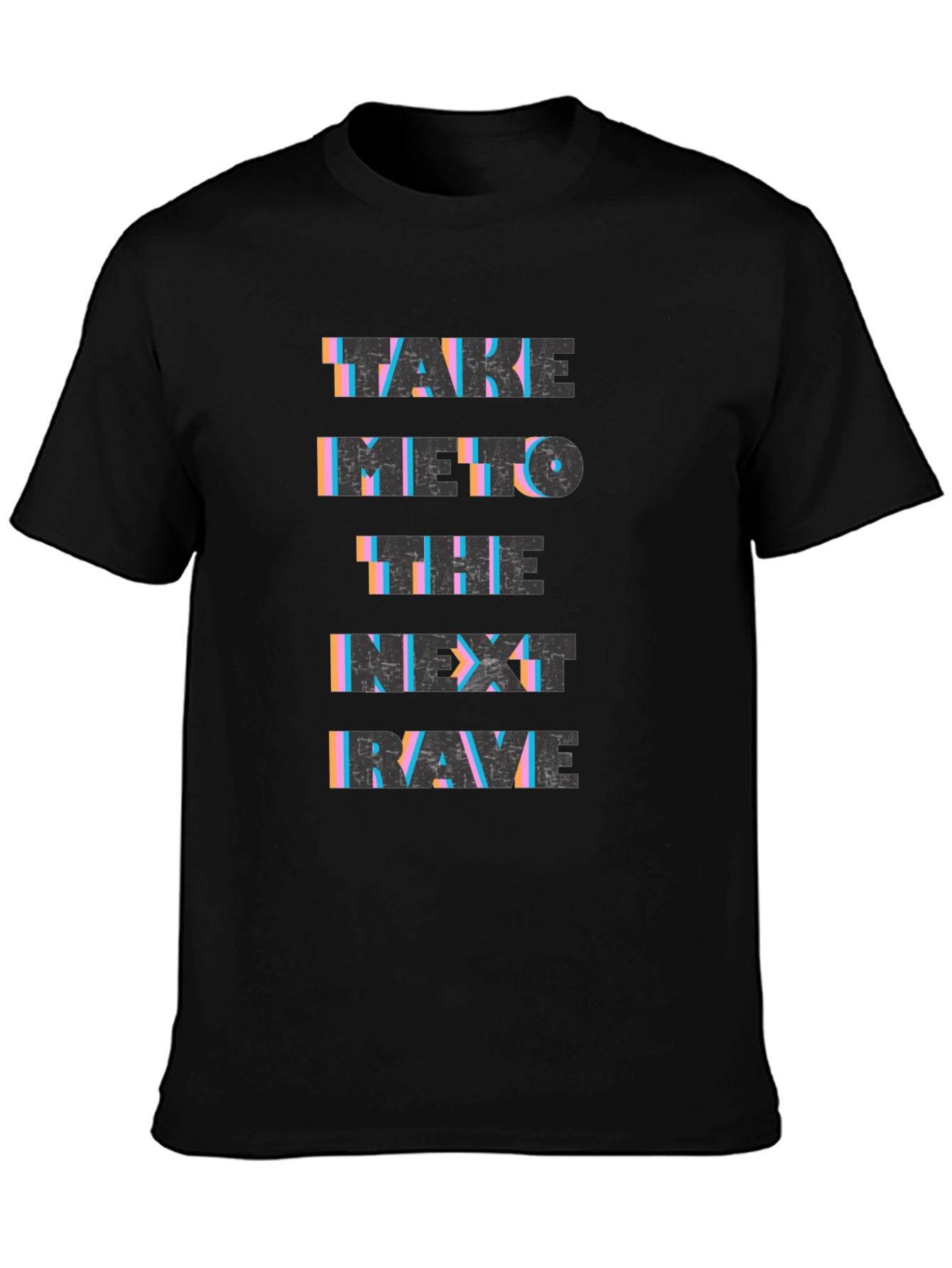 Take Me to the Next Rave Black Graphic Tee