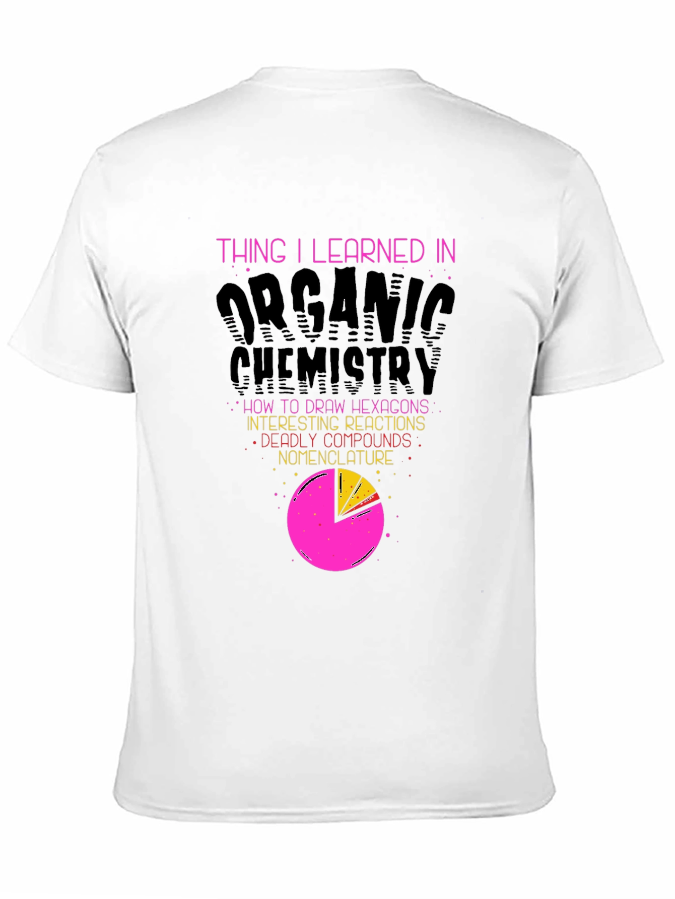 Organic Chemistry T-Shirt - Hexagons & Reactions