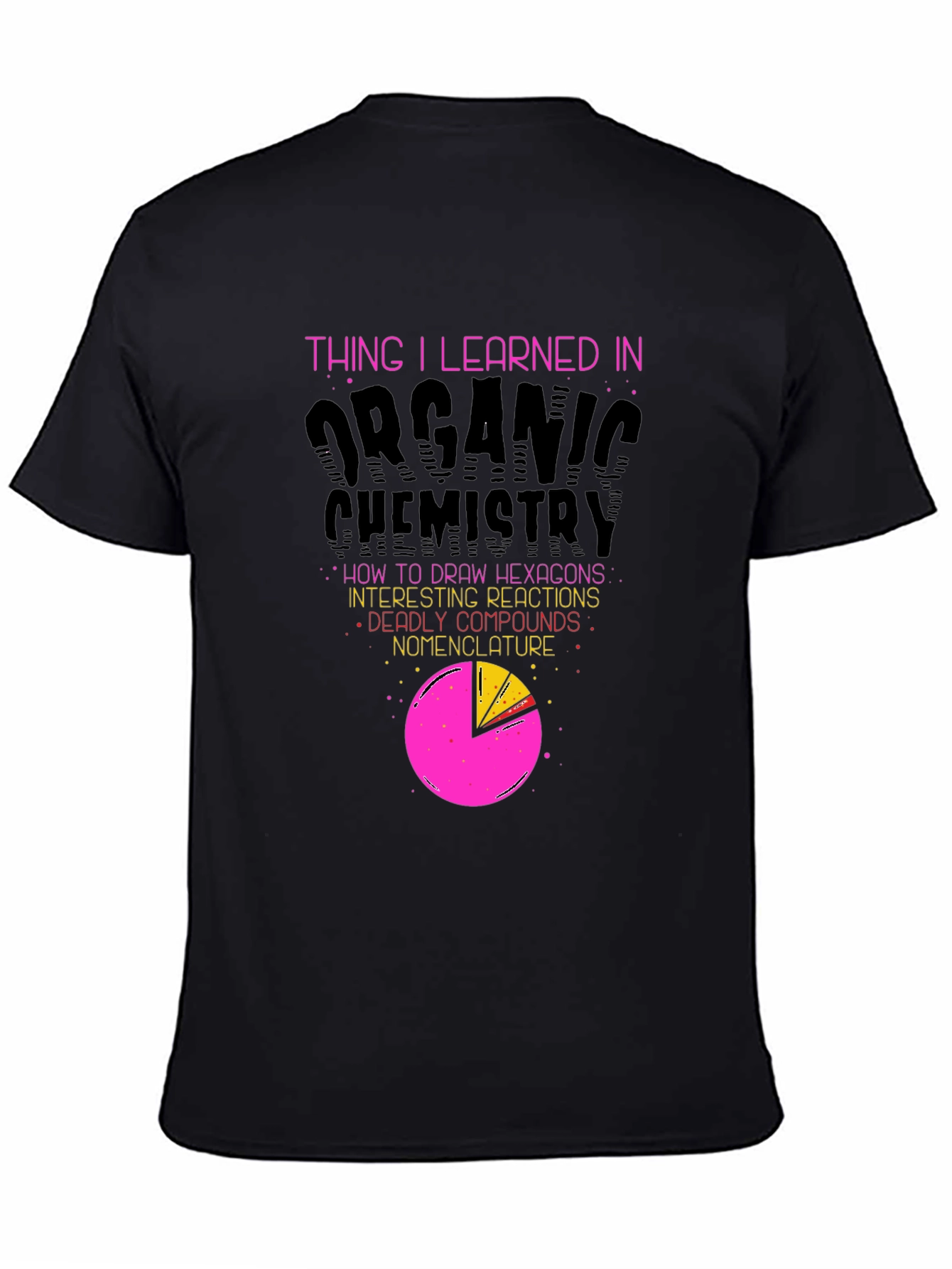 Organic Chemistry T-Shirt - Hexagons & Reactions