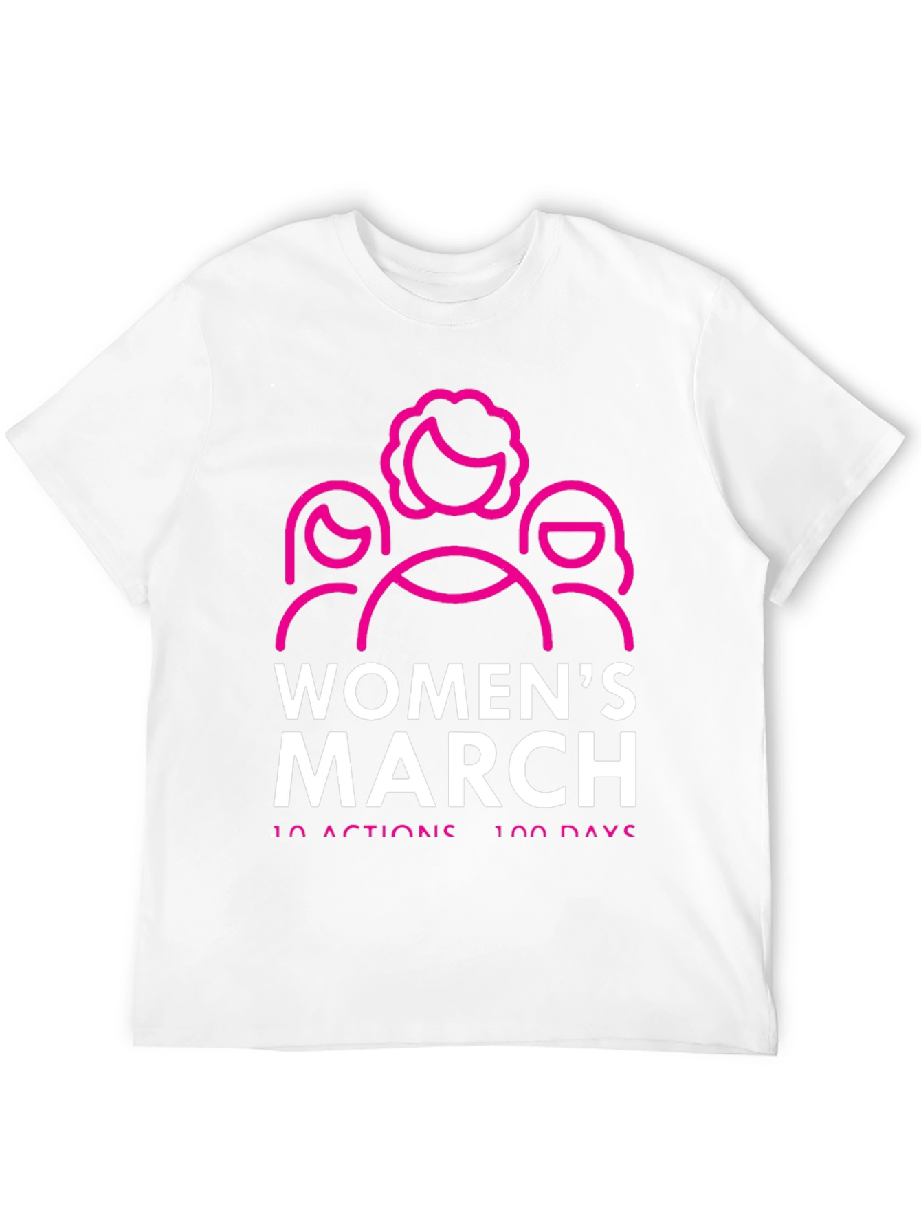 Womens March T-Shirt - 10 Actions 100 Days