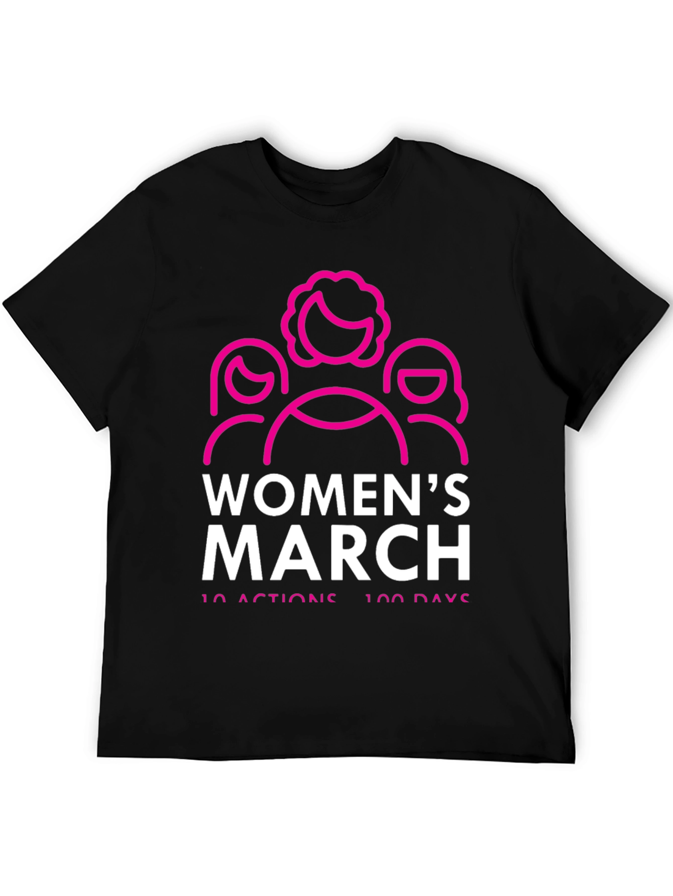 Womens March T-Shirt - 10 Actions 100 Days