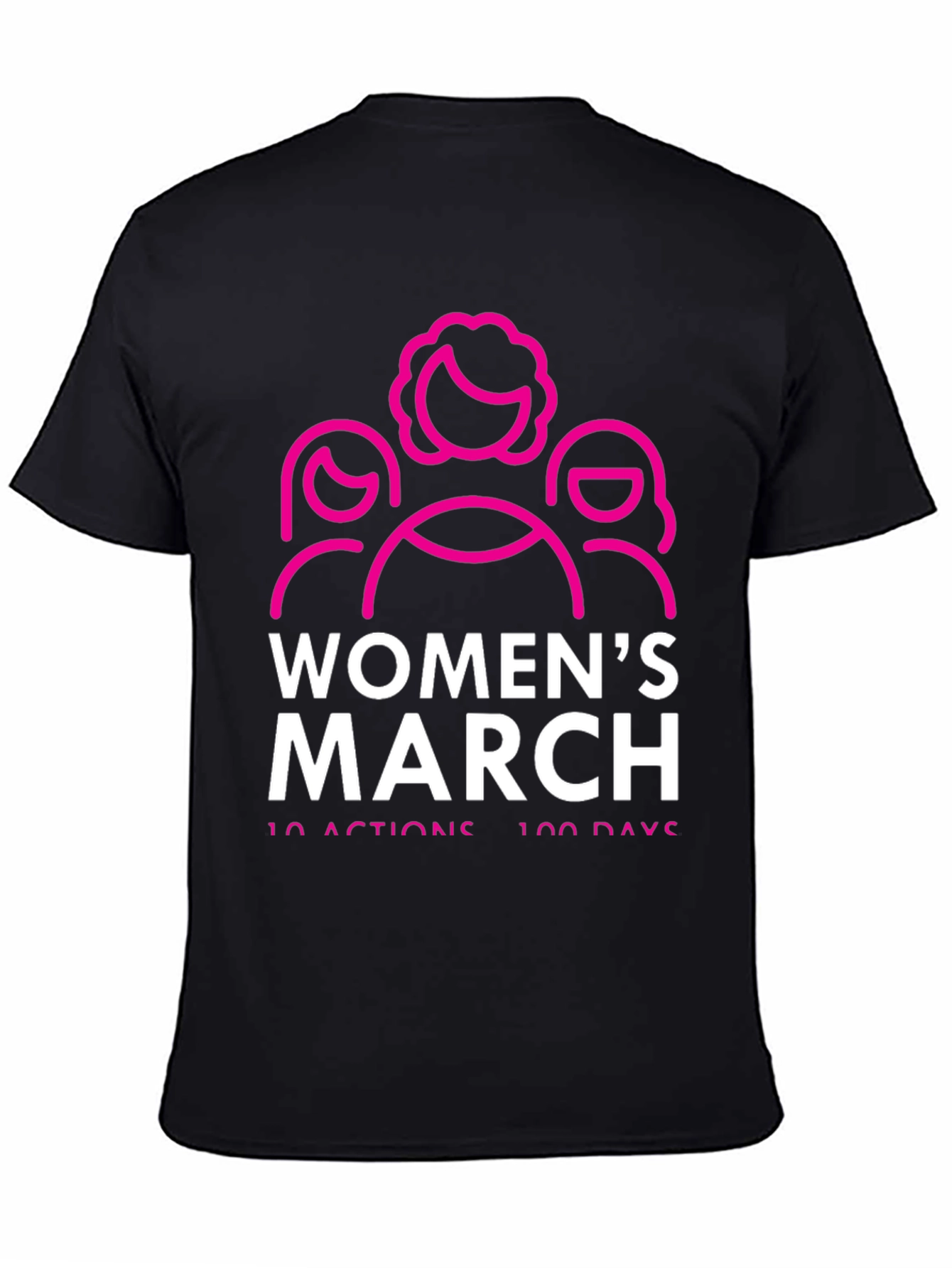 Womens March T-Shirt - 10 Actions 100 Days