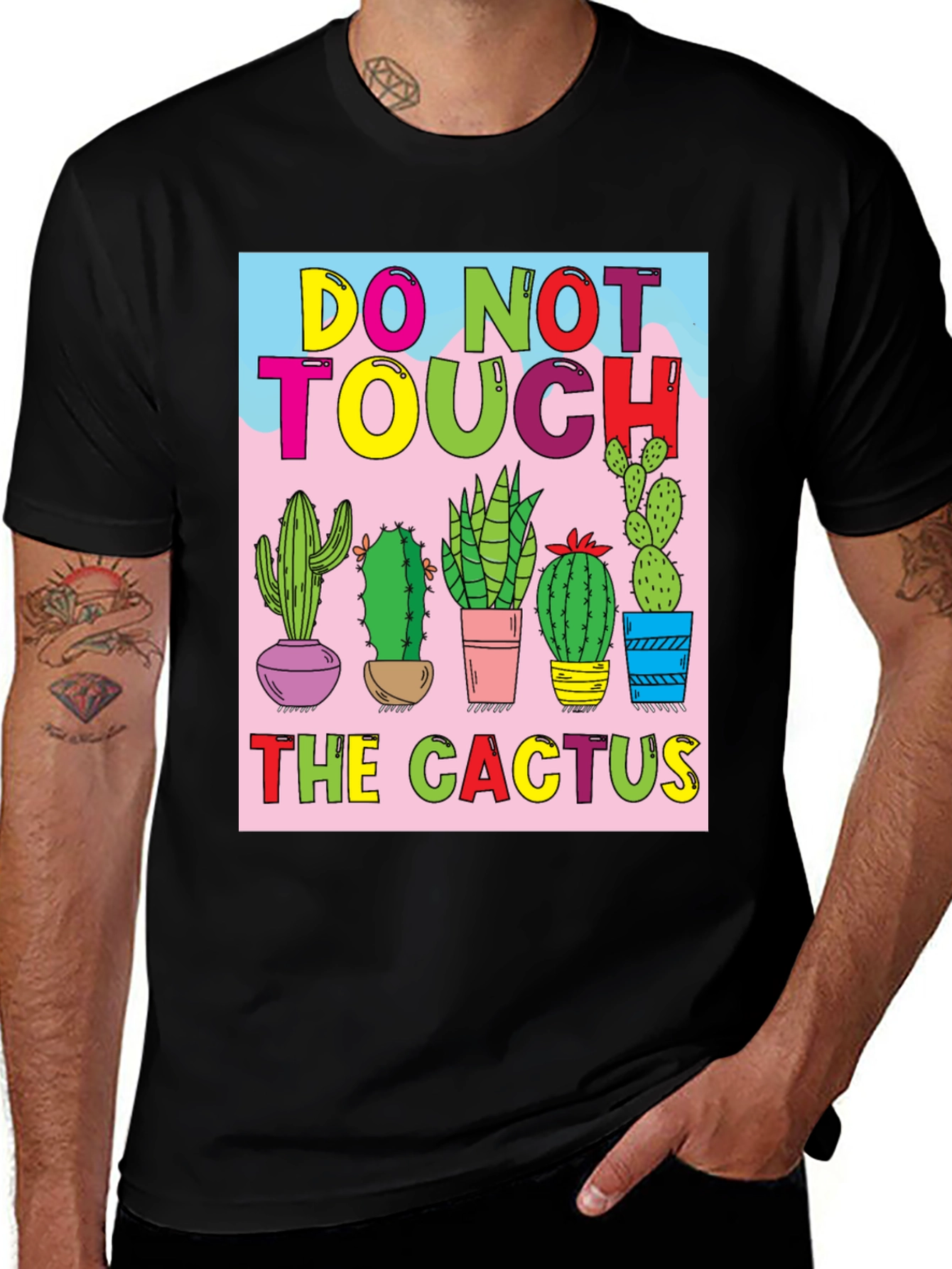Do Not Touch The Cactus Graphic T-Shirt