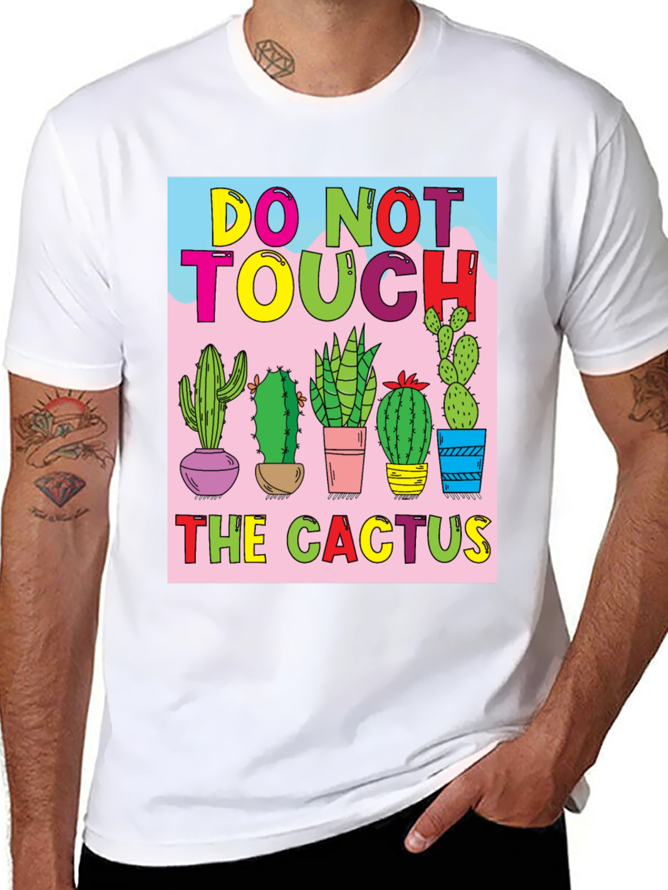 Do Not Touch The Cactus Graphic T-Shirt