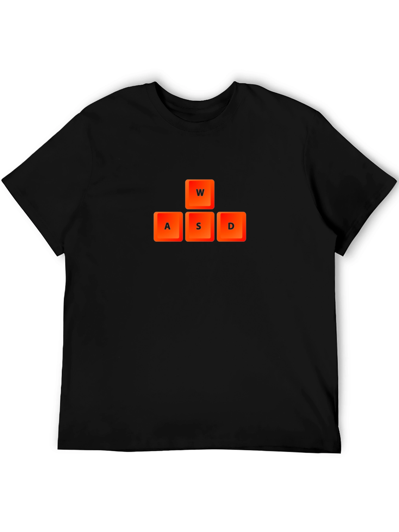 Gamer T-Shirt - WASD Keys Black Tee