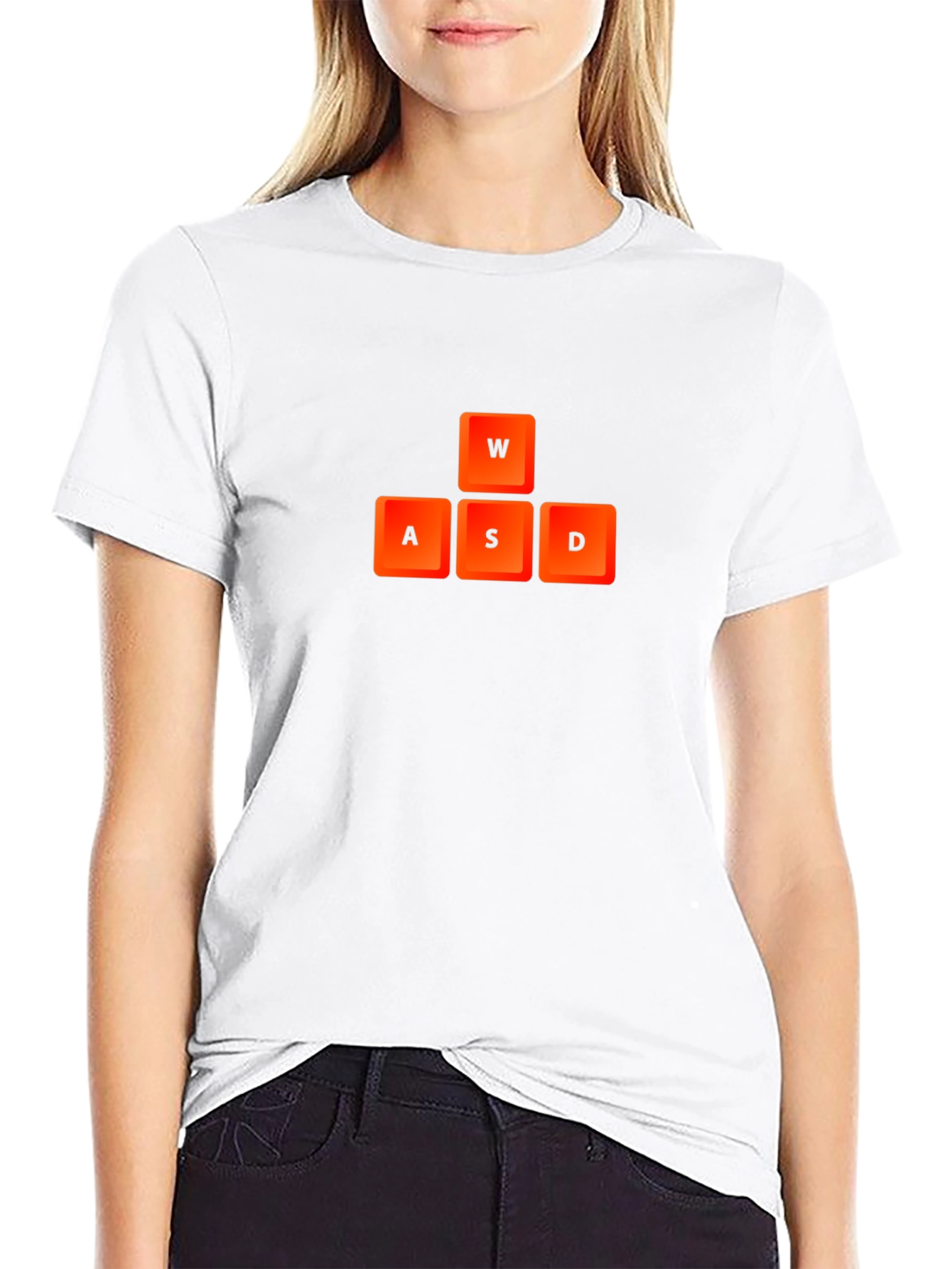 Gamer T-Shirt - WASD Keys Black Tee