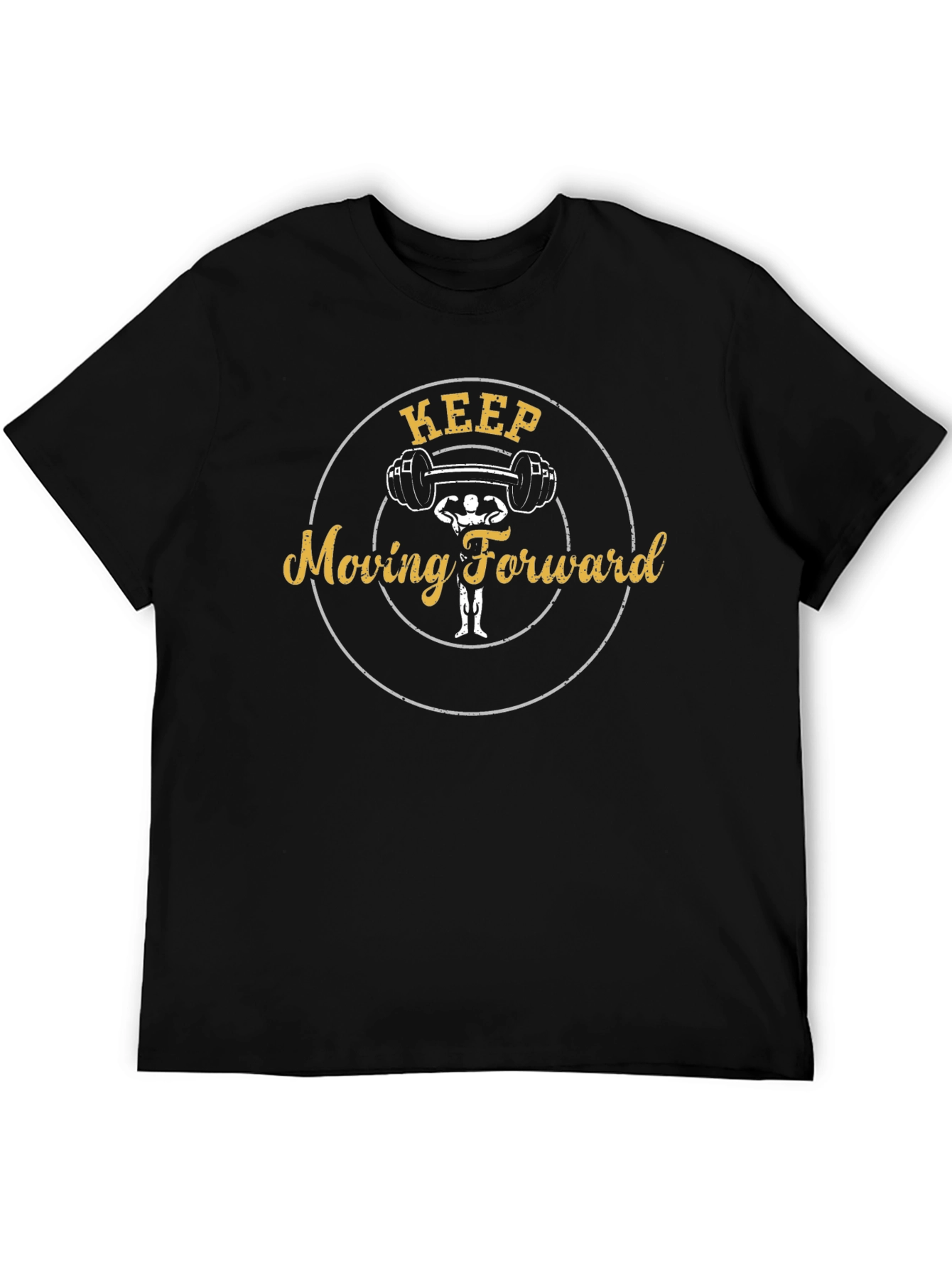 Keep Moving Forward Black Graphic T-Shirt