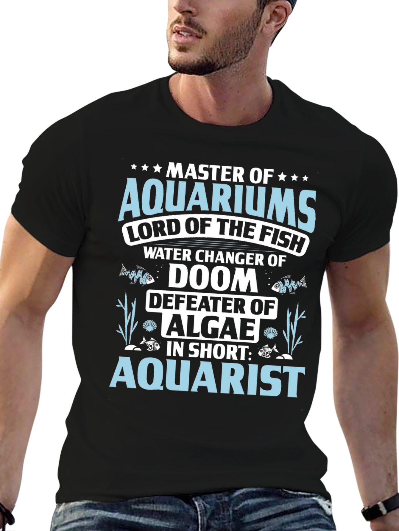 Aquarist T-Shirt: Master of Aquariums Funny Fish Keeper Tee