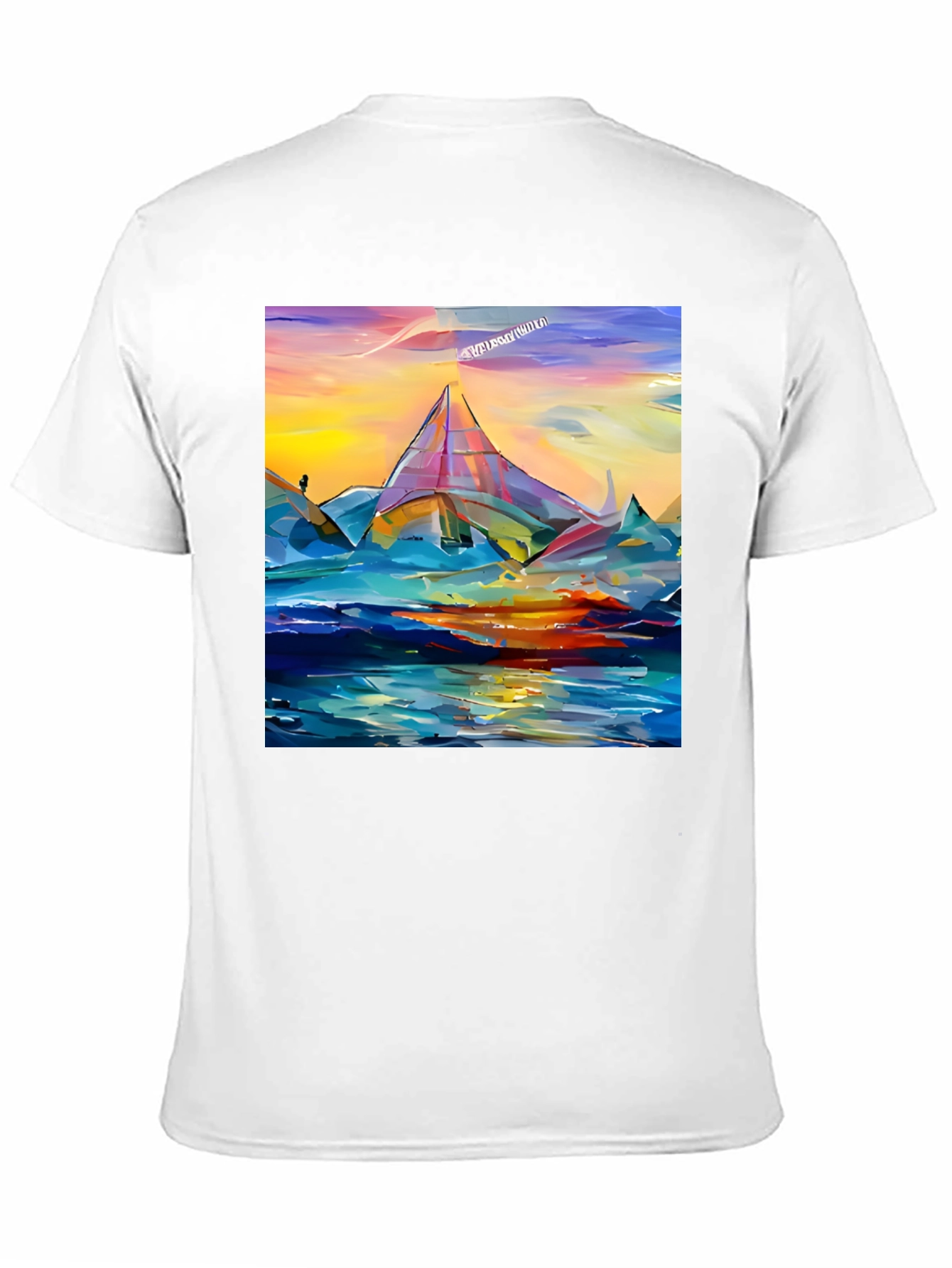 Abstract Mountain Graphic Tee - Artistic Design