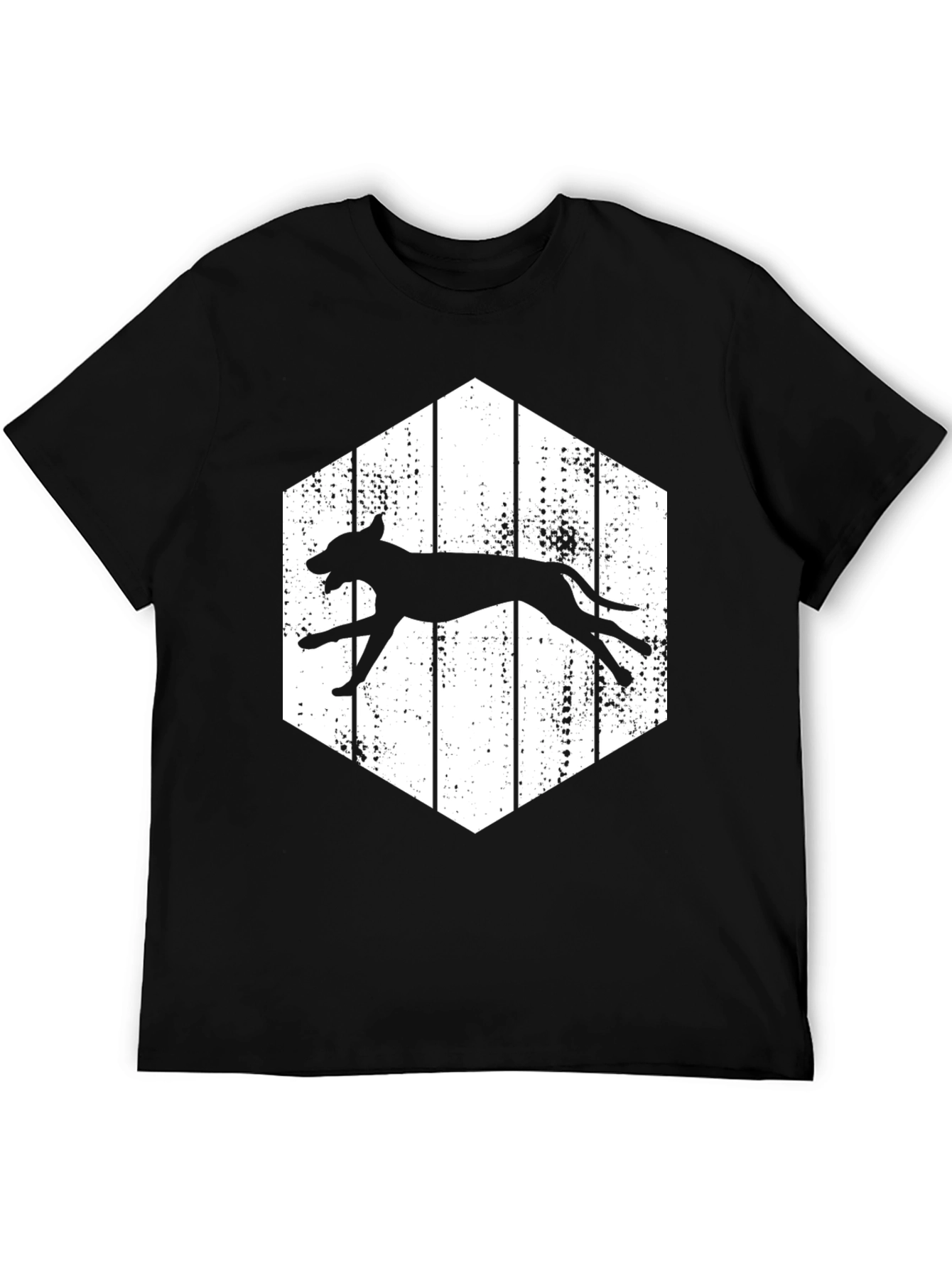 Running Dog Graphic Tee - Hexagon Design