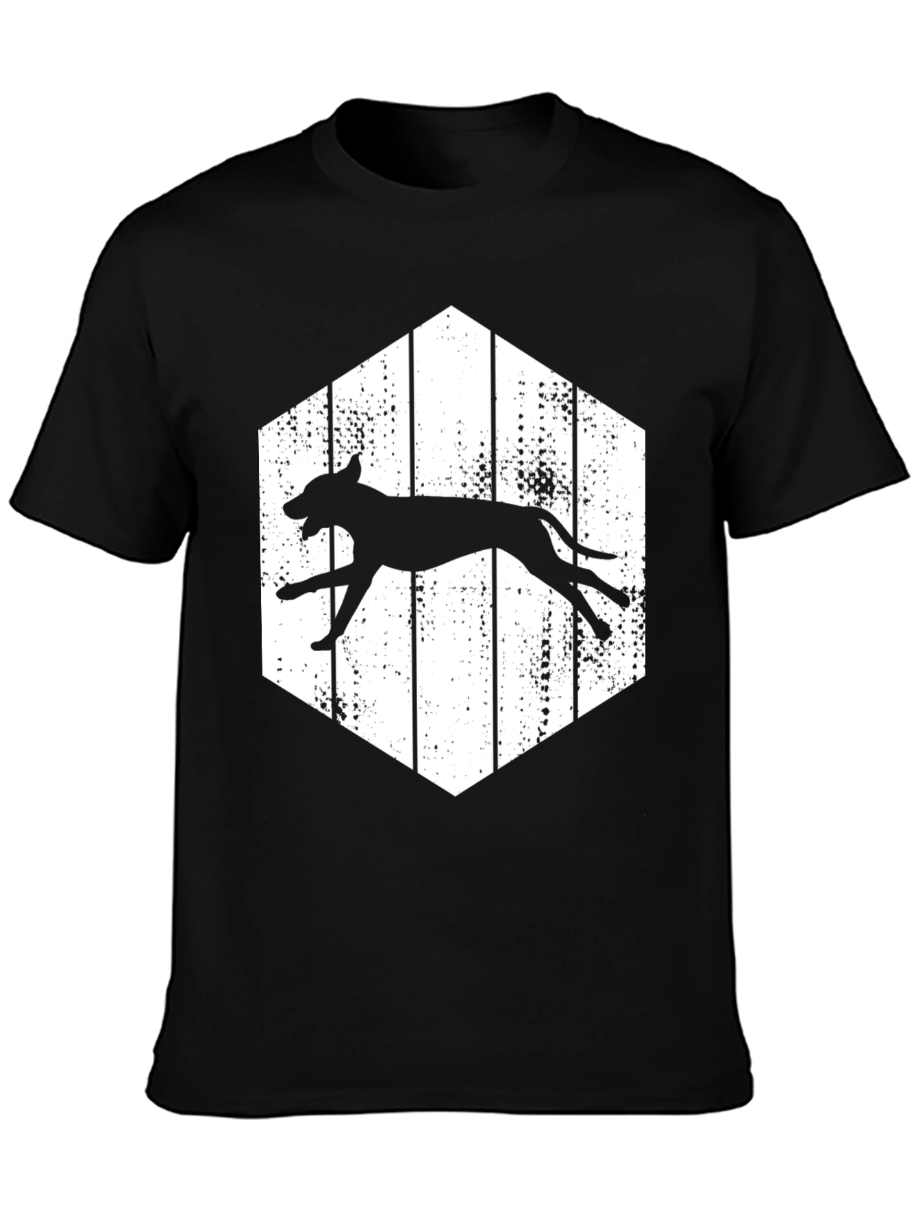 Running Dog Graphic Tee - Hexagon Design