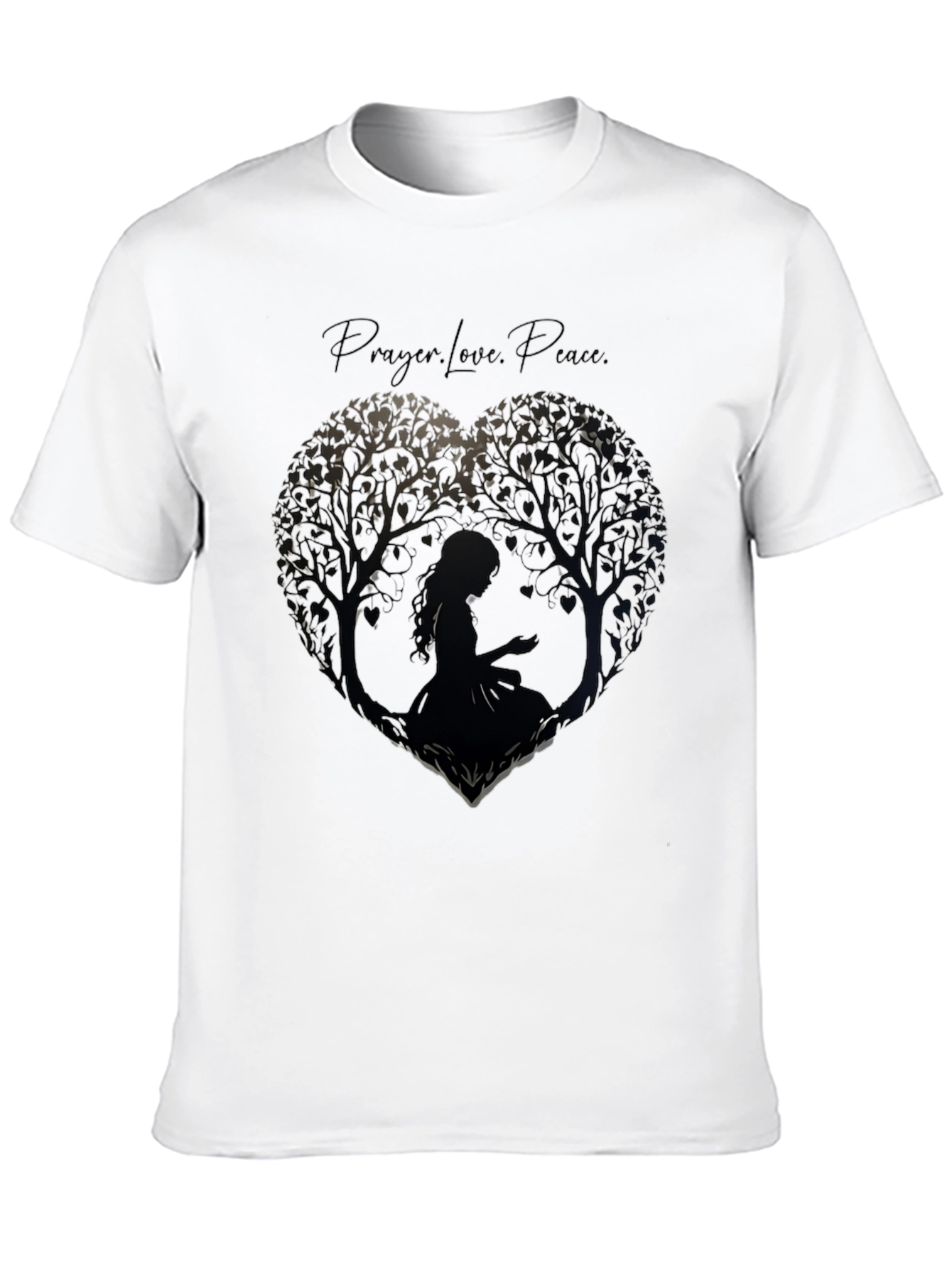 Prayer Love Peace Tree Heart T-Shirt