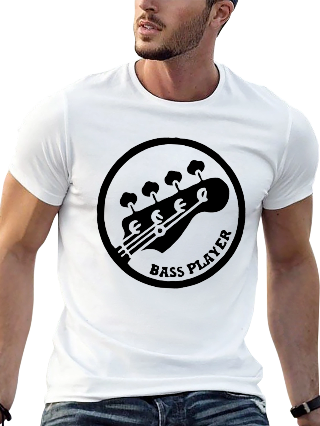 Bass Player Black T-Shirt - Musician Graphic Tee