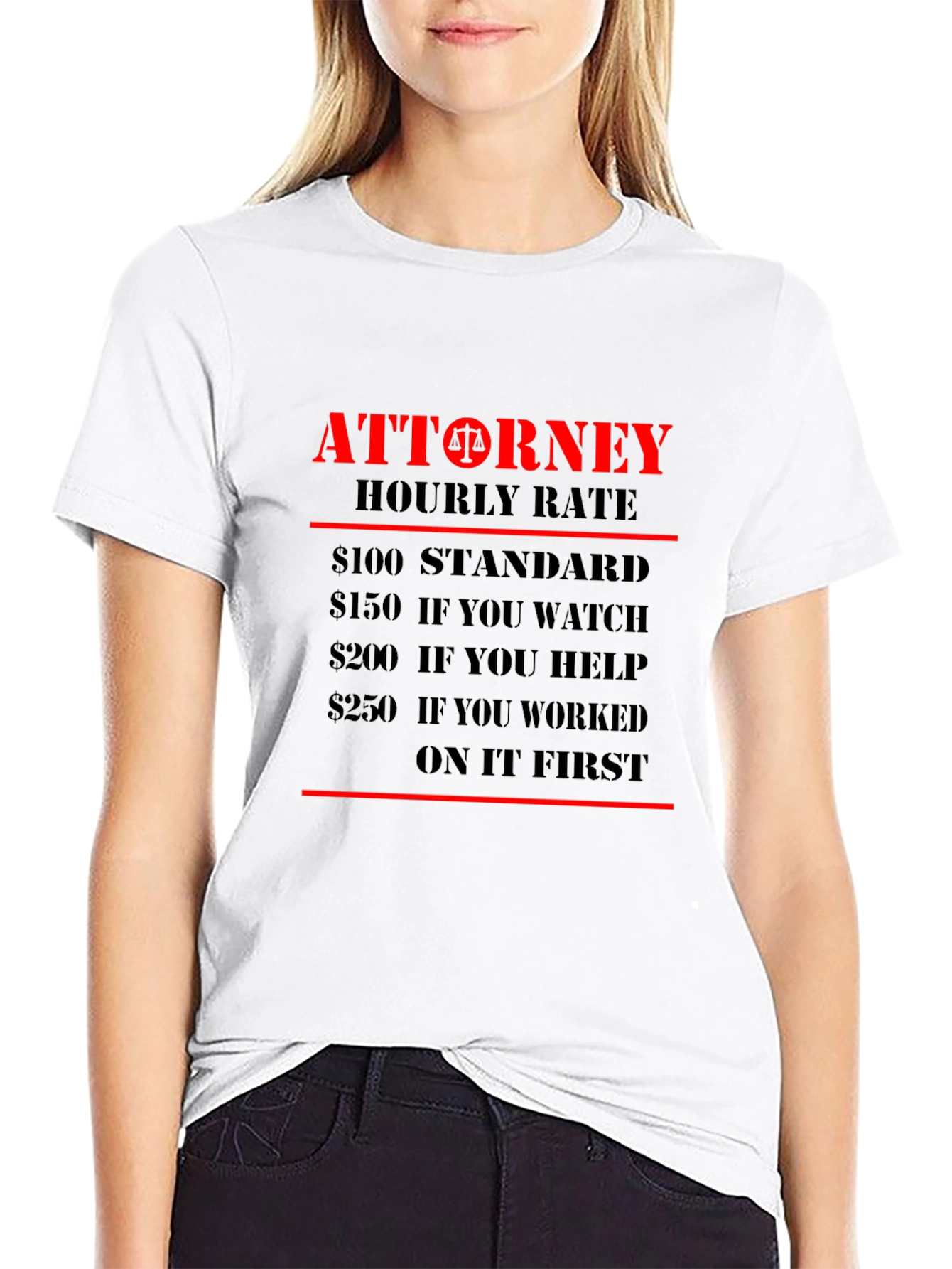 Attorney Hourly Rate Novelty Graphic T-Shirt